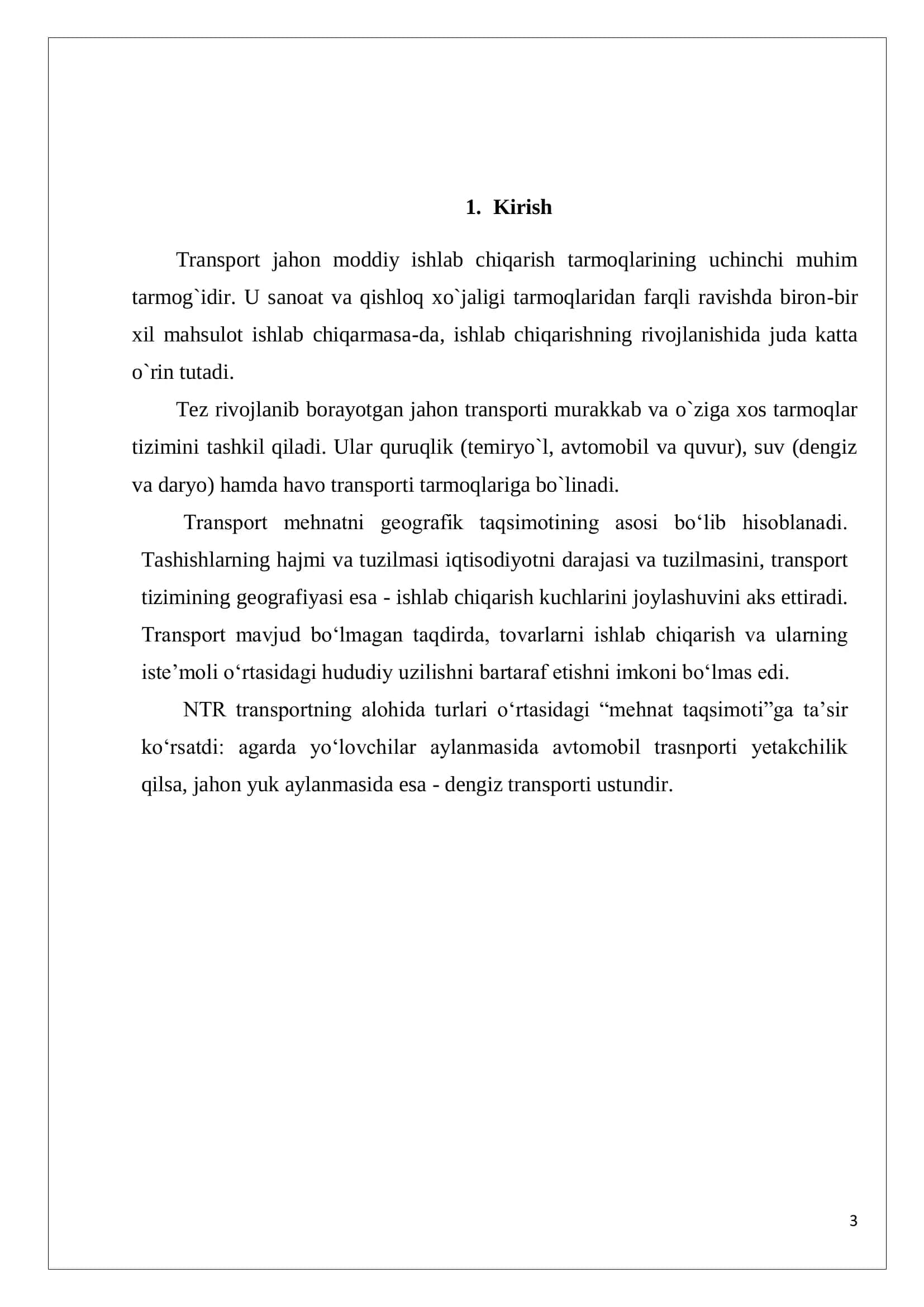 JAHON TRANSPORTI GEOGRAFIYASI 3