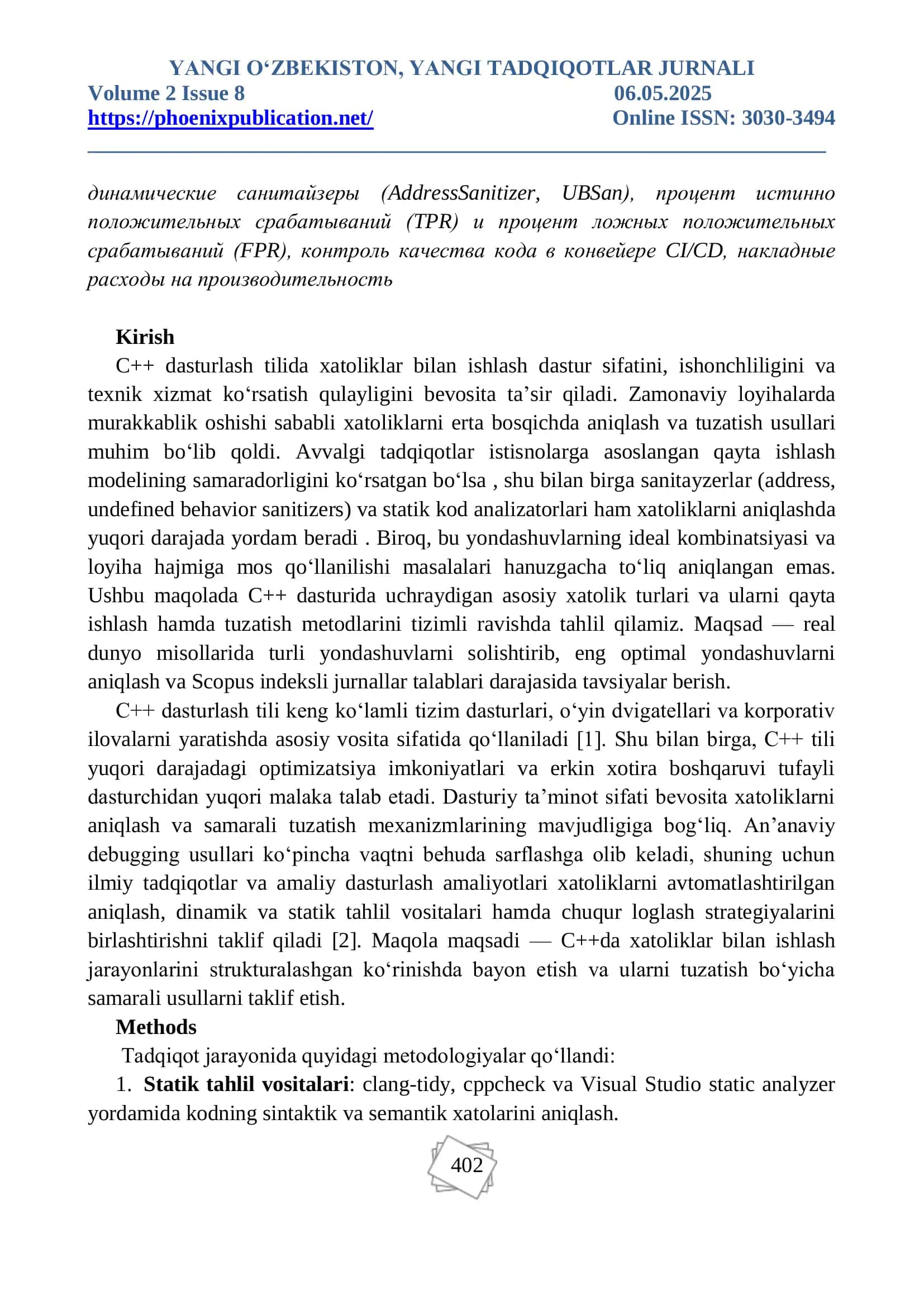 C++ DASTURIDA XATOLIKLAR BILAN ISHLASH VA ULARNI TUZATISH YO‘LLARI 3