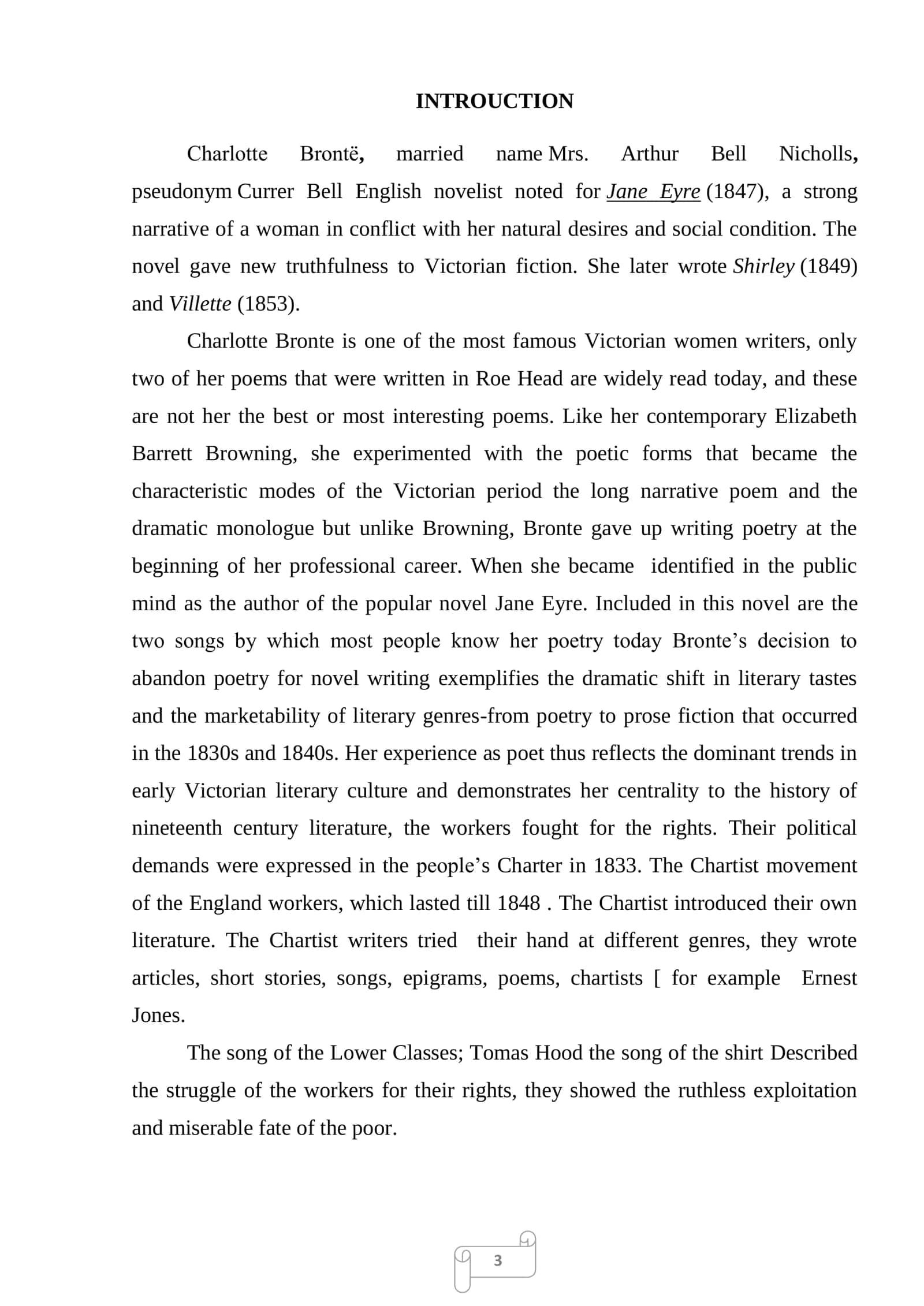 Brontё’s poems after her return to Roe Head 3