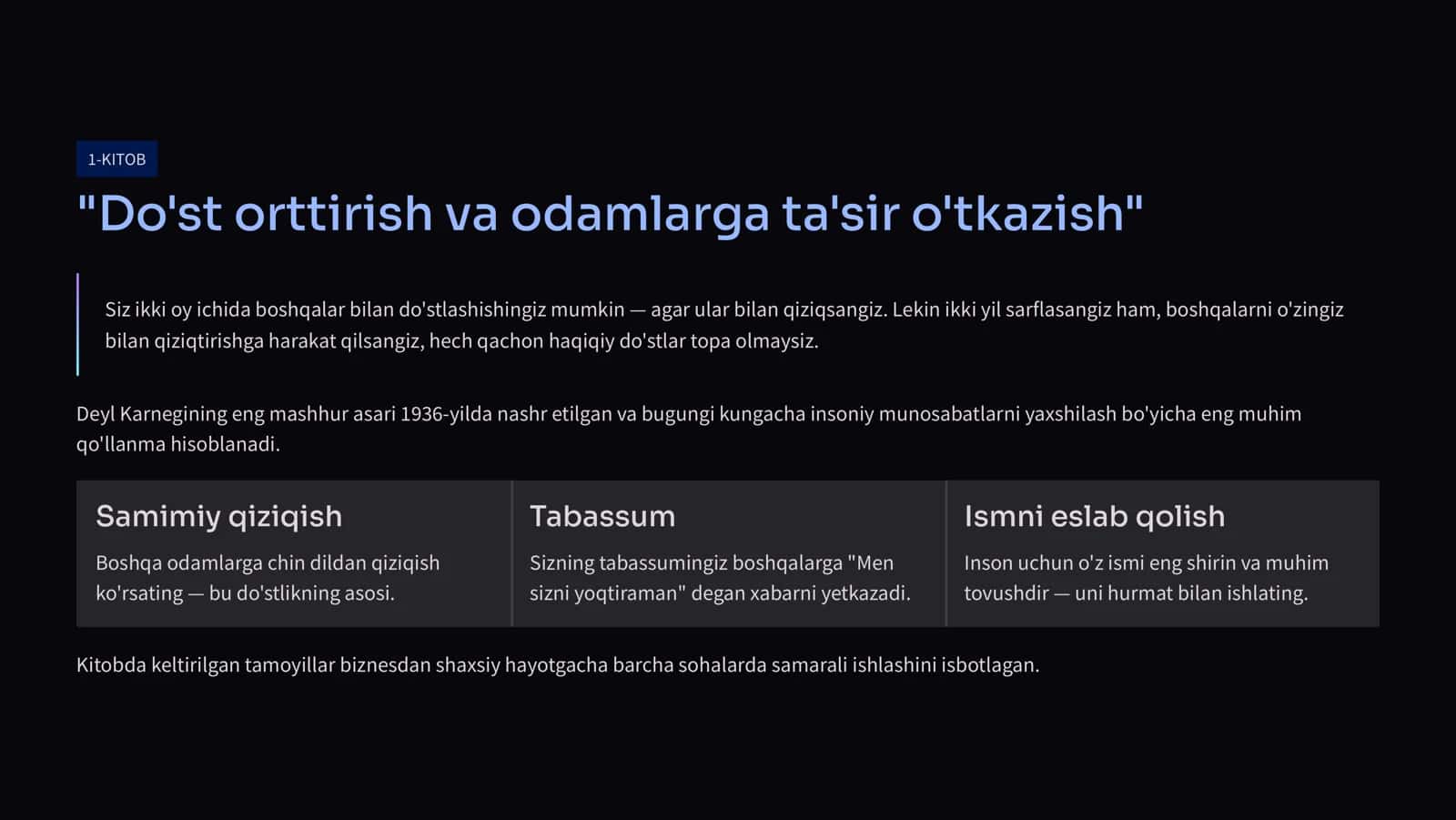 Deyl Karnegi Muvaffaqiyatga Erishish Yo'llari 3