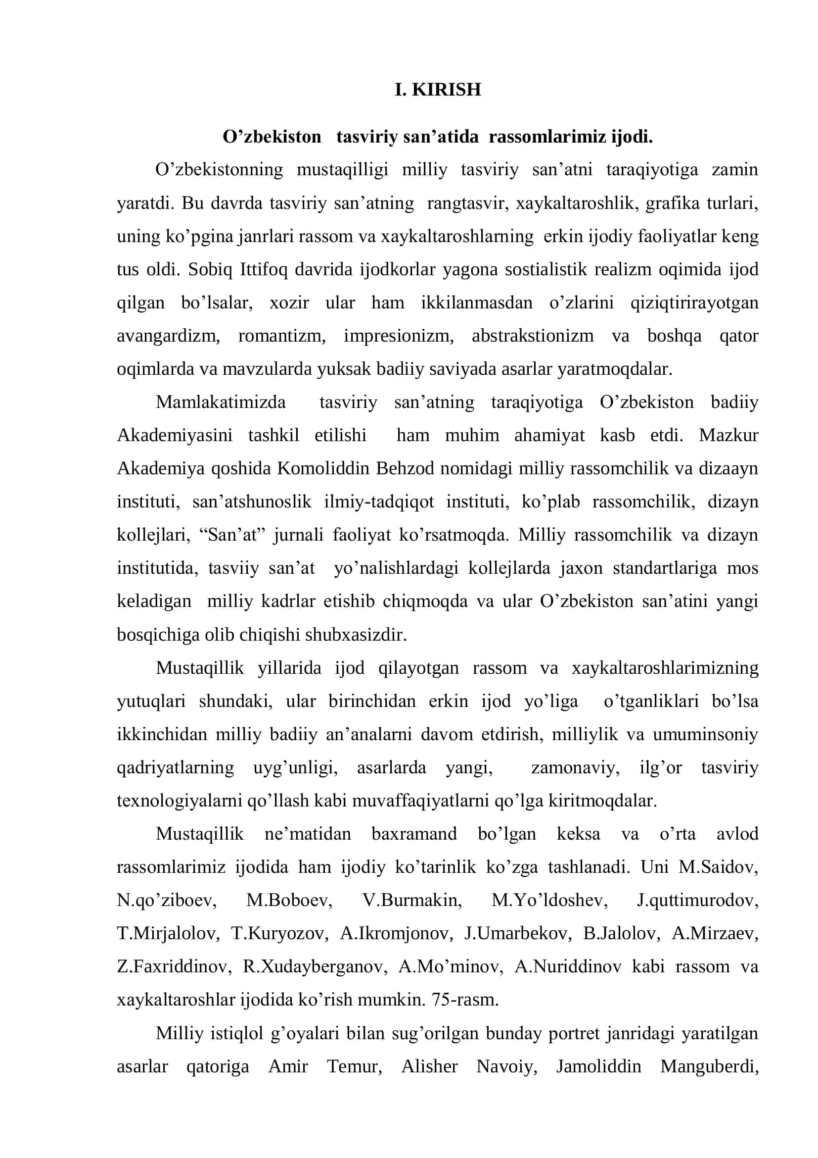 O’zbek rassomlari hayoti va ijodi 3