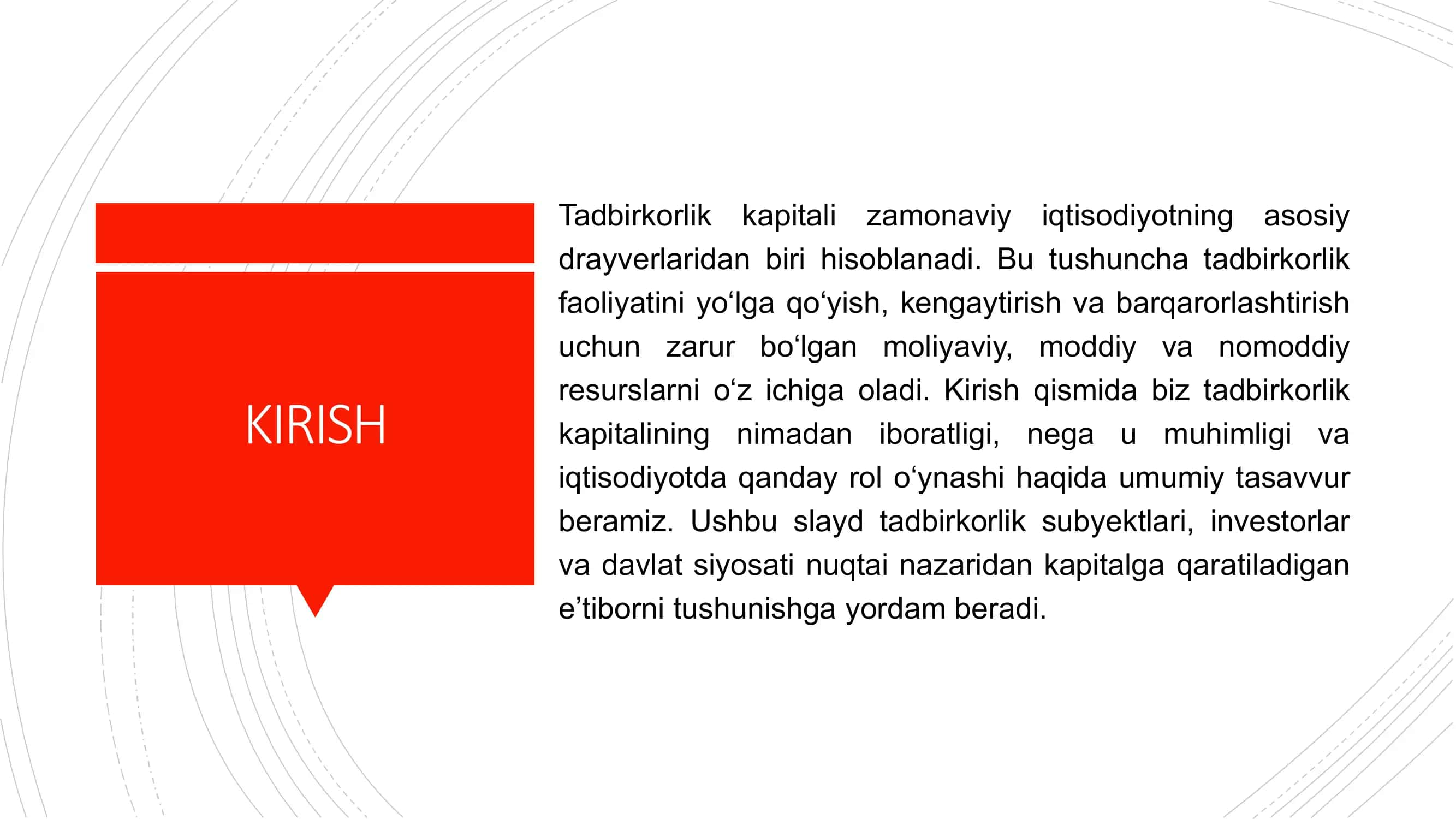Tadbirkorlik kapitali va uning harakat bosqichlari 3