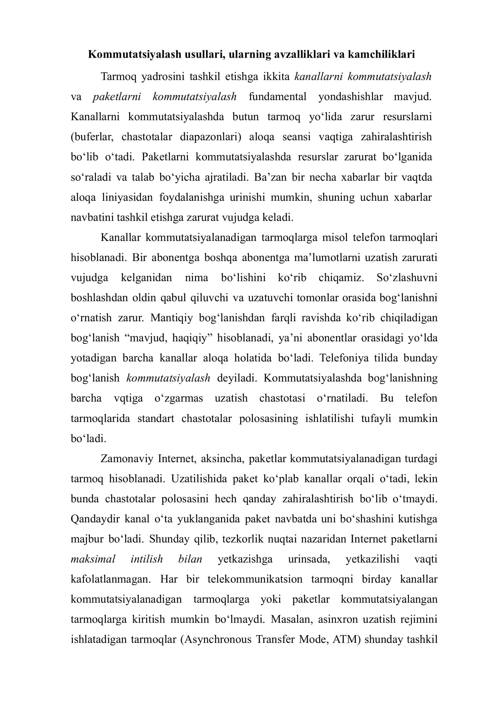 Kompyuter tarmoqlari 3