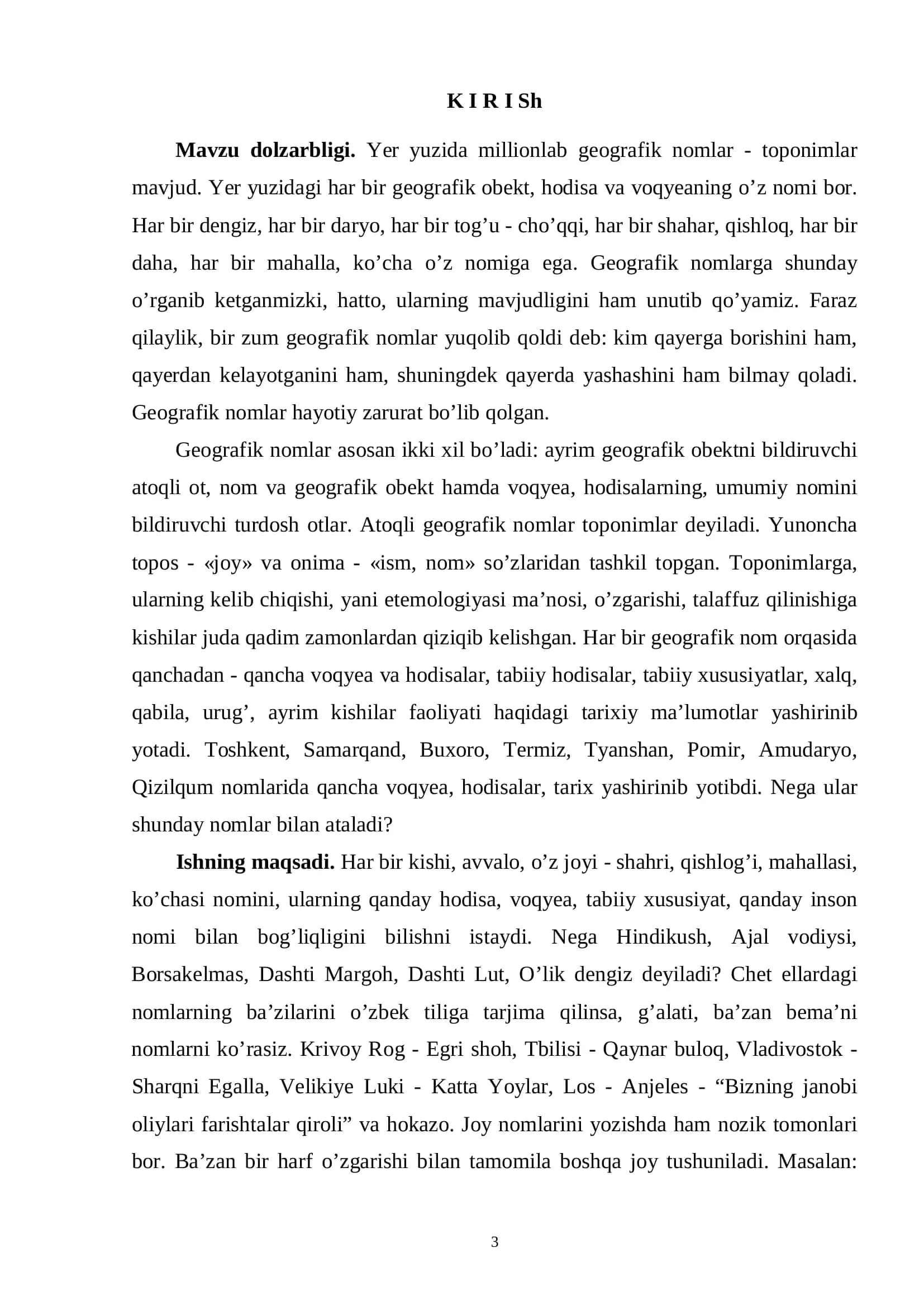 O`ZBEKISTON QADIMGI TURKIY TOPONIMIYASI 3