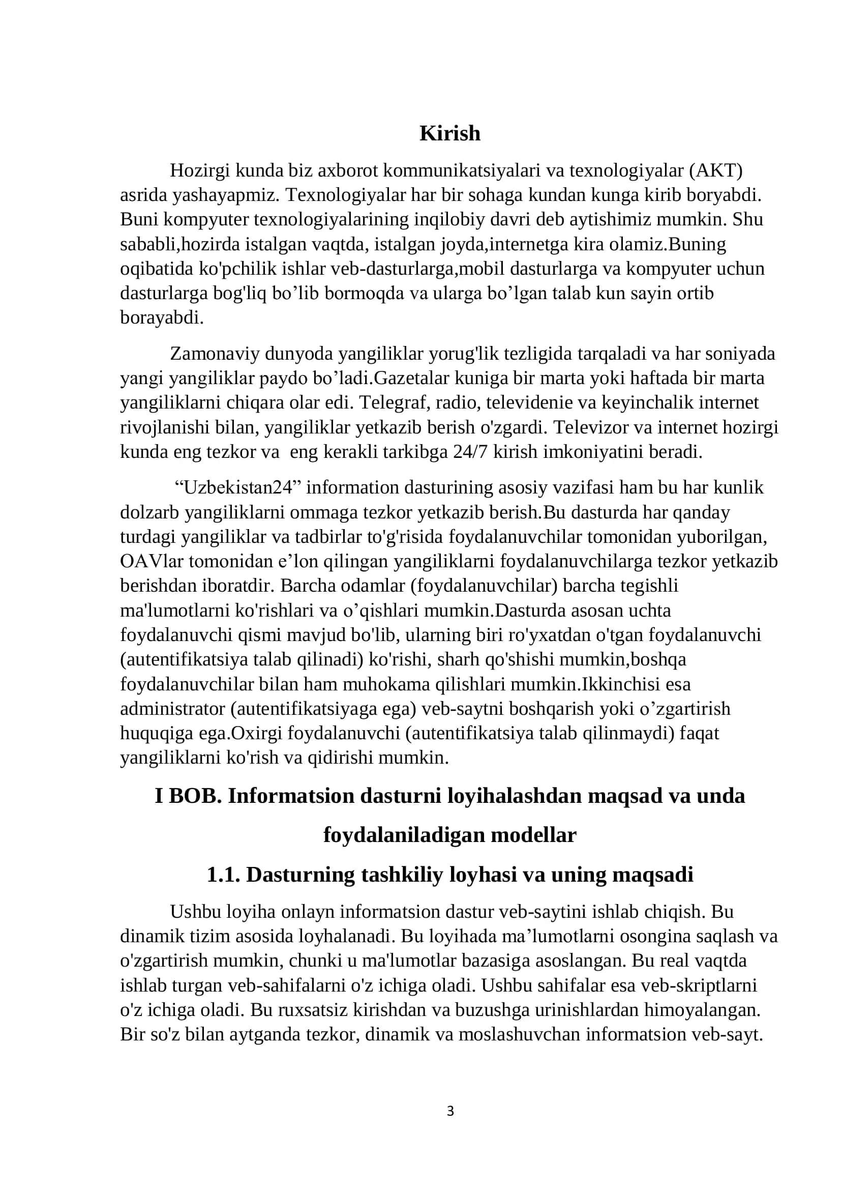 "Uzbekistan24" web saytini loyihalash 3