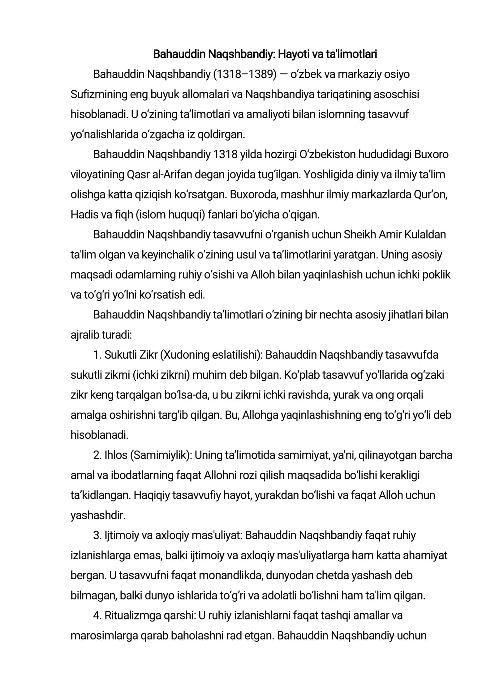Bohunddin Naqshbandiy tariqati 3