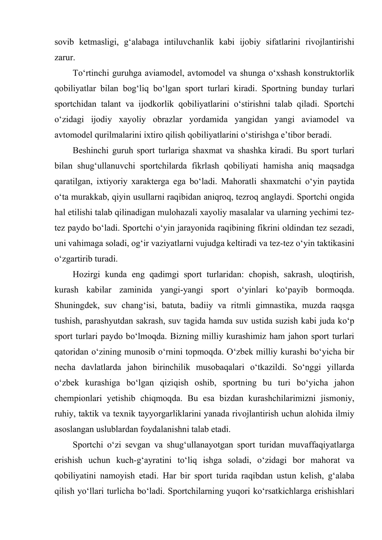 Sport turlarining psixologik tavsifi 3