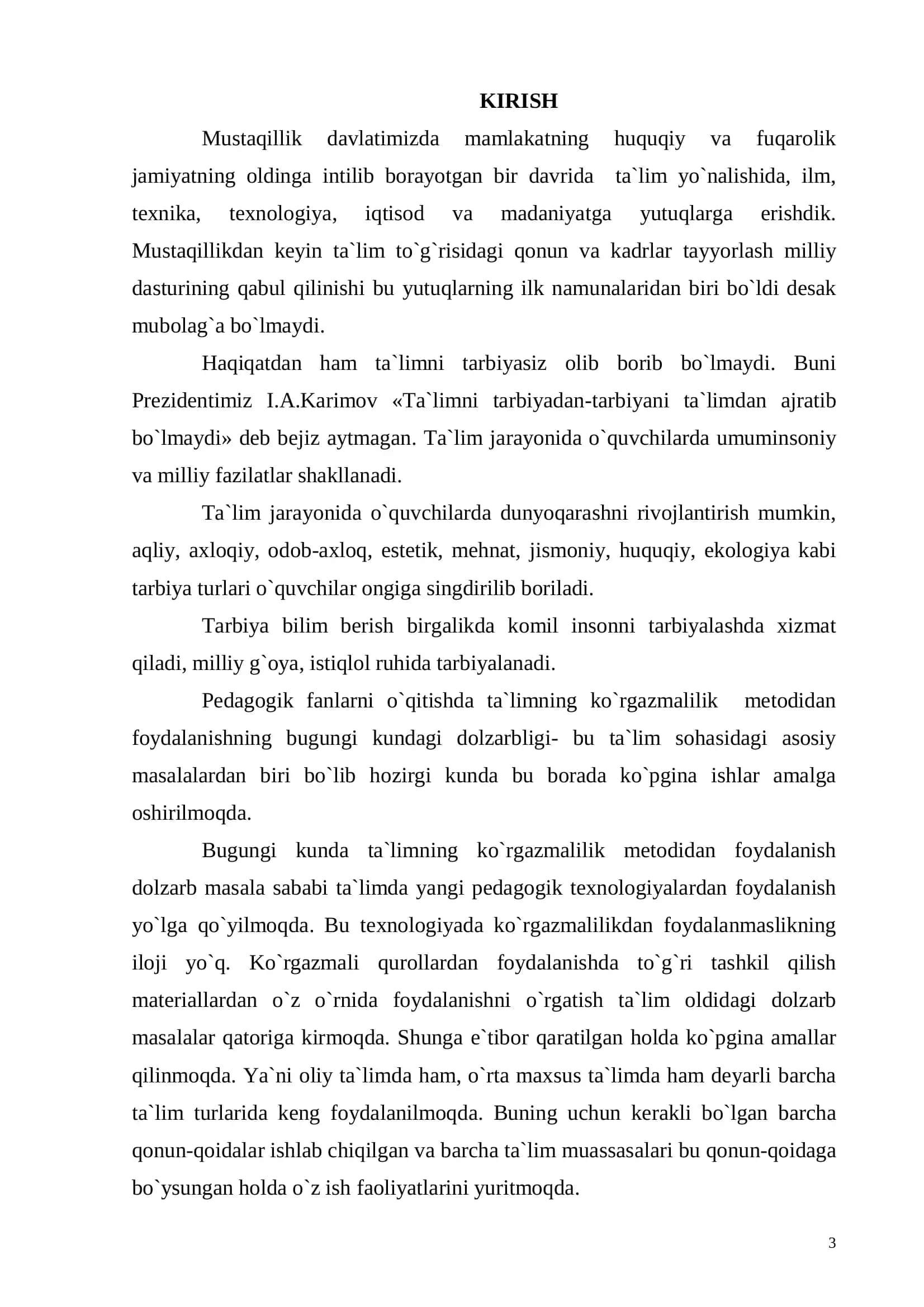 Pedagogika fanlarini o’qitish metodikasi 3