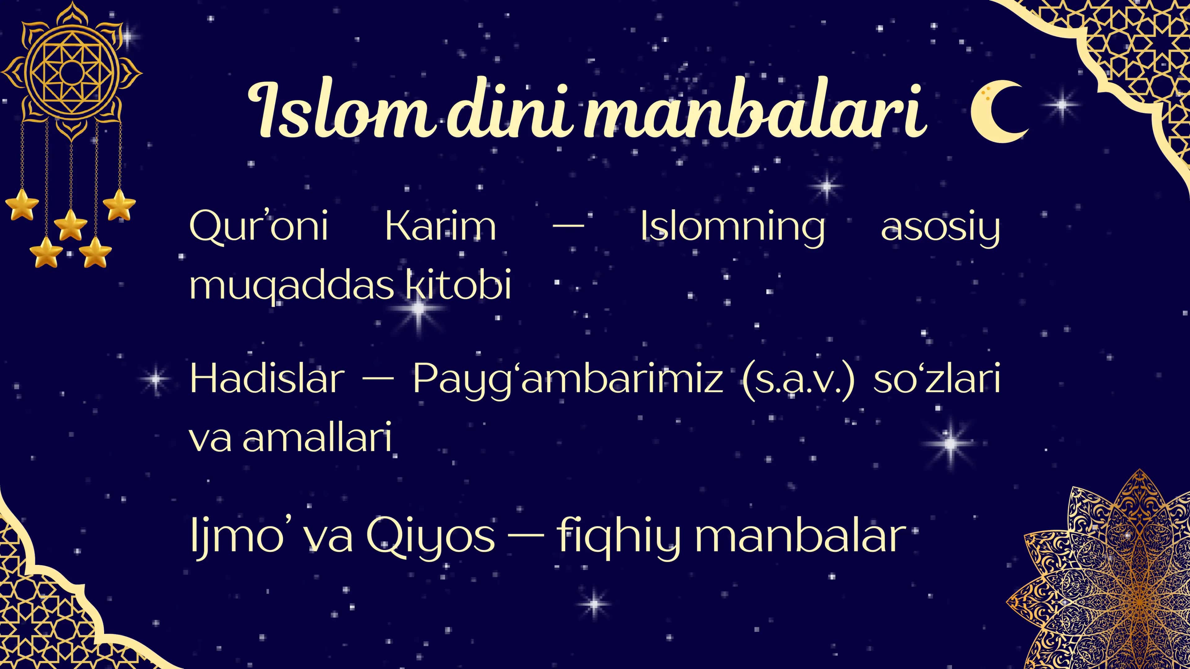 Islom dini taʼlimoti 3
