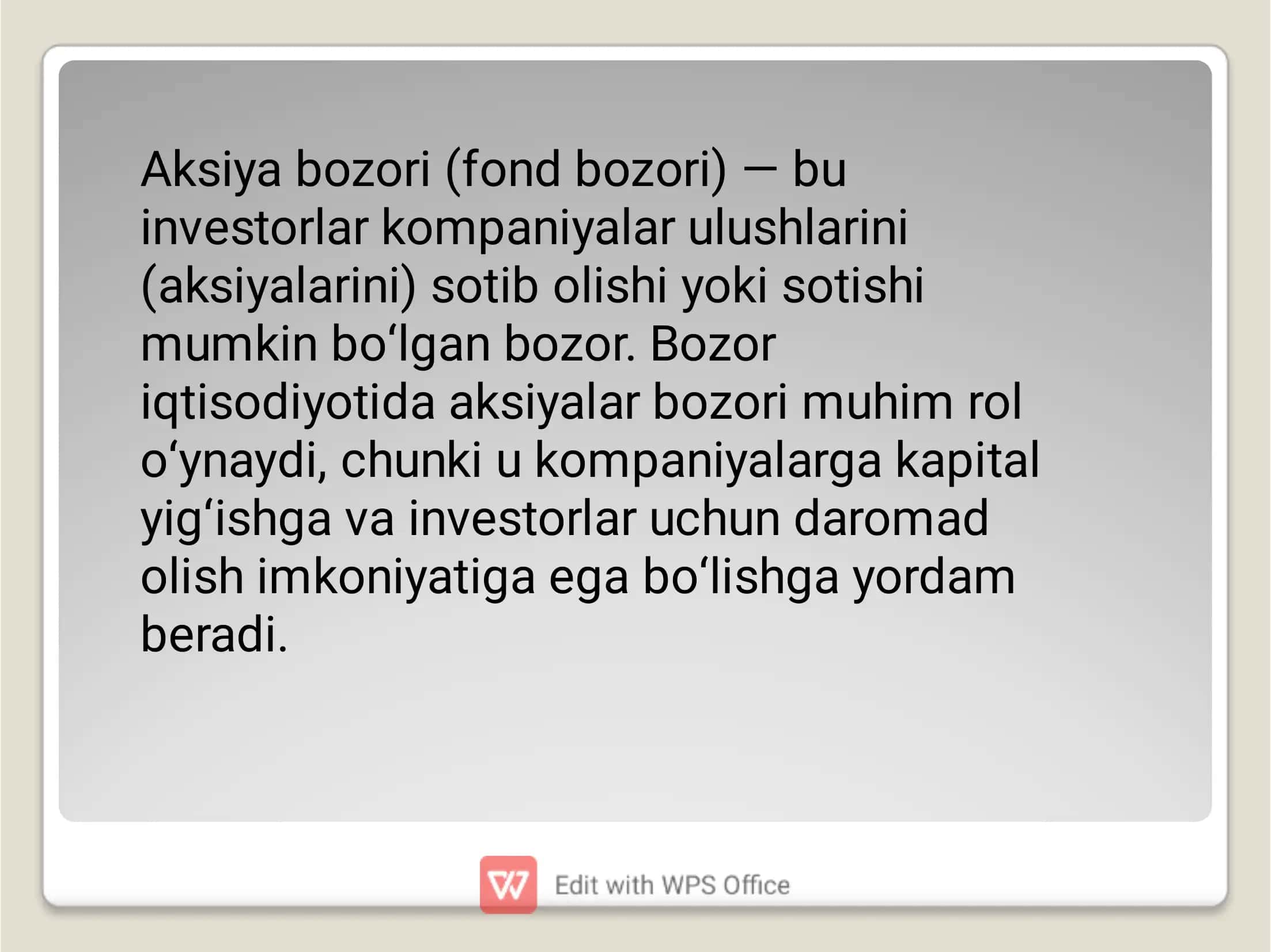 Aksiya bozori 3