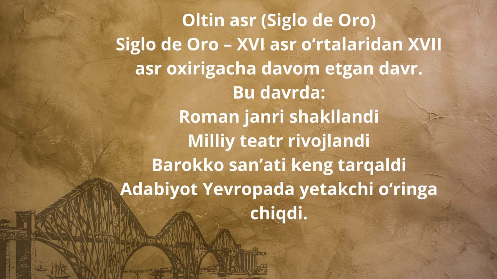 XVll asr Ispan adabiyoti 3