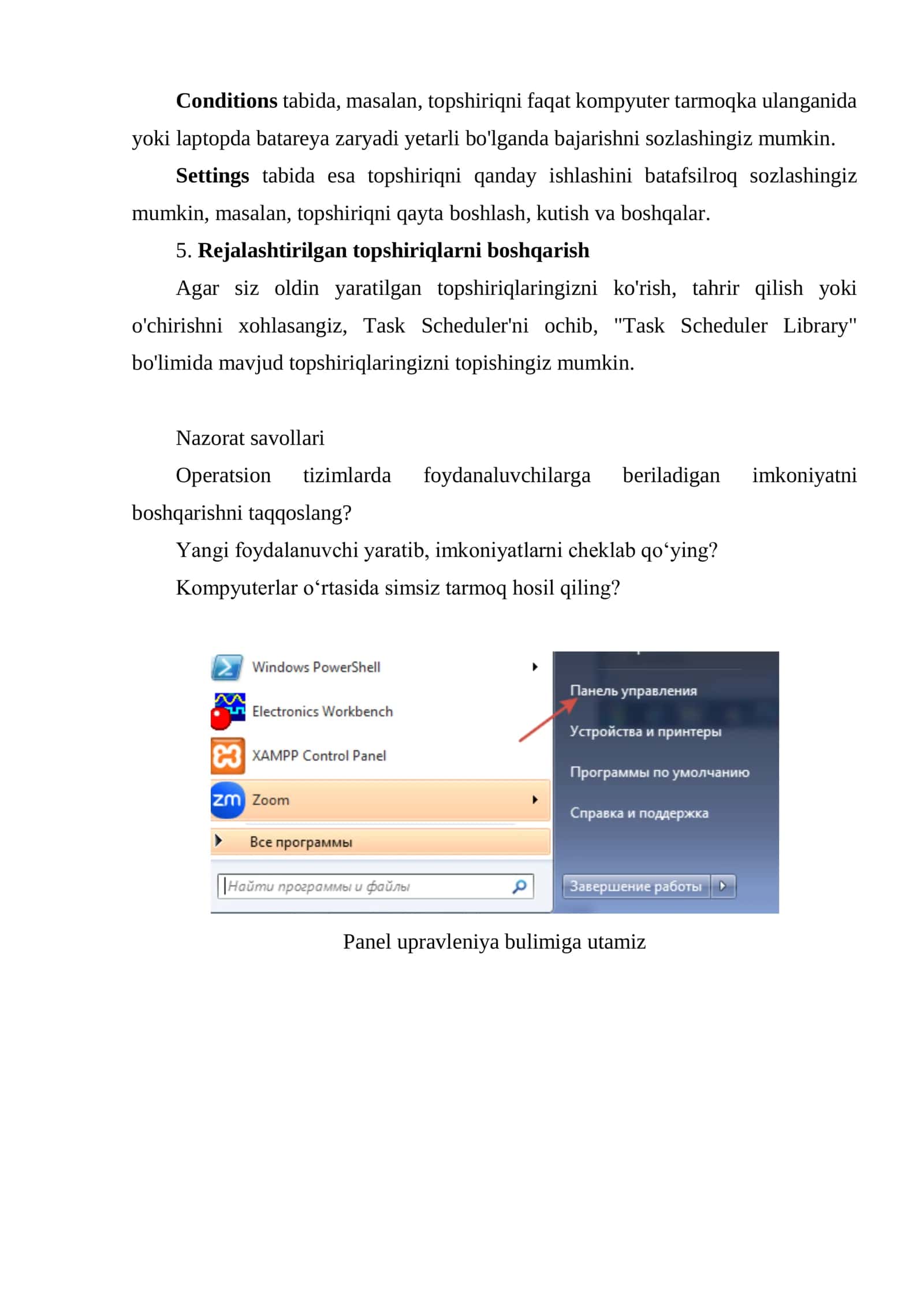 Operatsion tizimlar - Windows da topshiriqlarni rejalashtirish (Task scheduler) 3