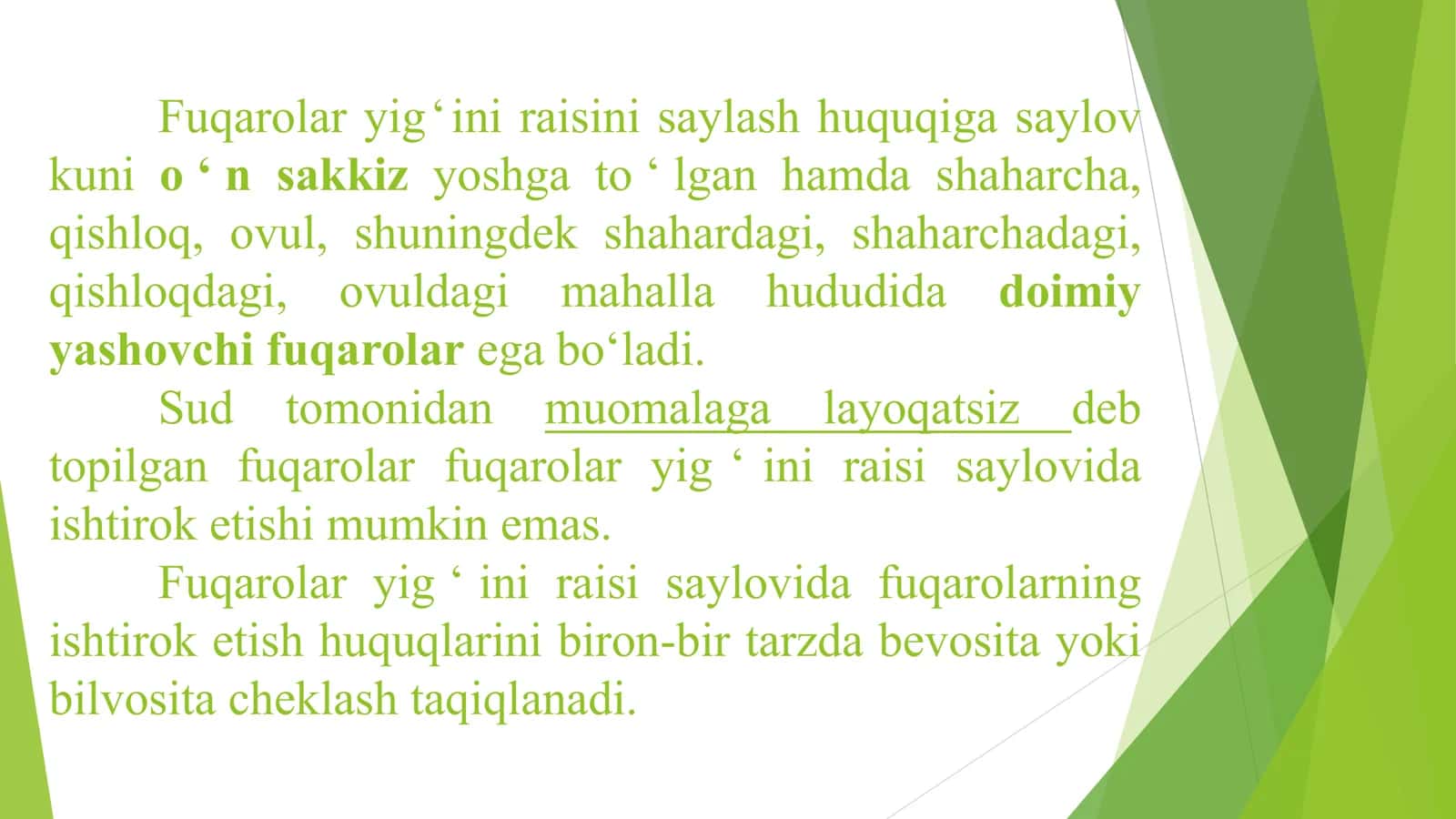 Fuqarolar yig’ini raisi saylovini tashkil etish 3