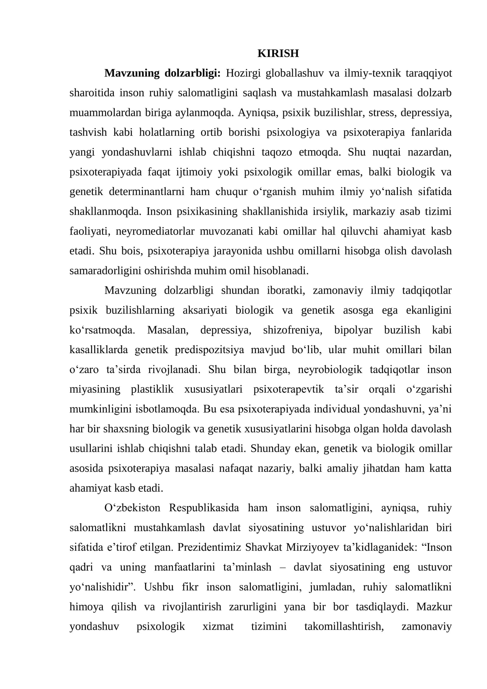 KLINIK PSIXOLOGIYA FANIDAN KURS ISHI 3