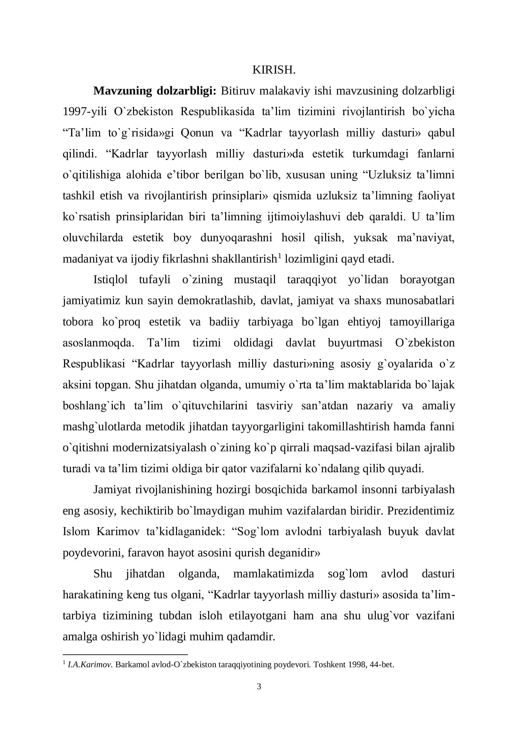 Tasviriy san`at va muhandislik grafikasi 3