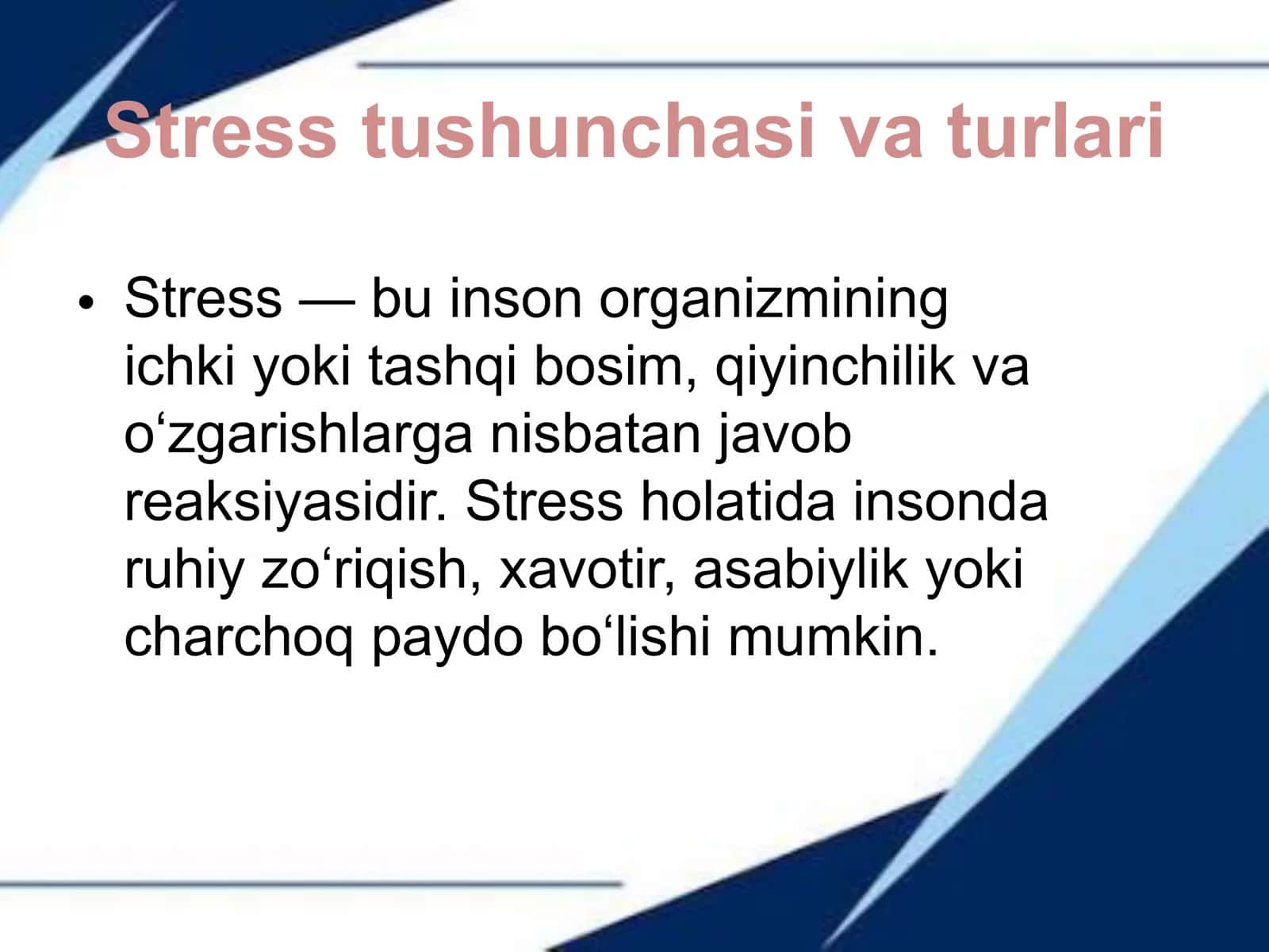 Stress va Shaxs psixologiyasi 3