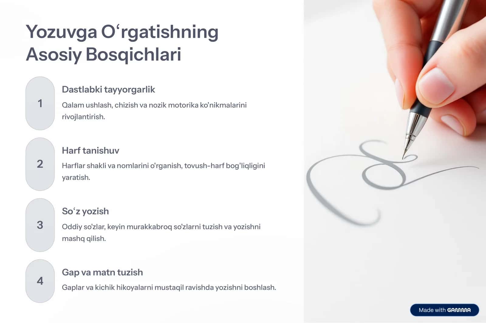 Yozuvga O»rgatishning Amaliy Asoslari 3