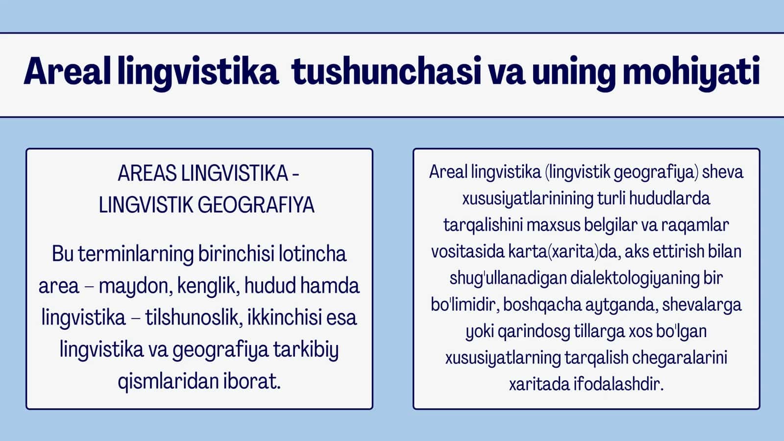 Areal lingvistika (Lingvistik geografiya) 3
