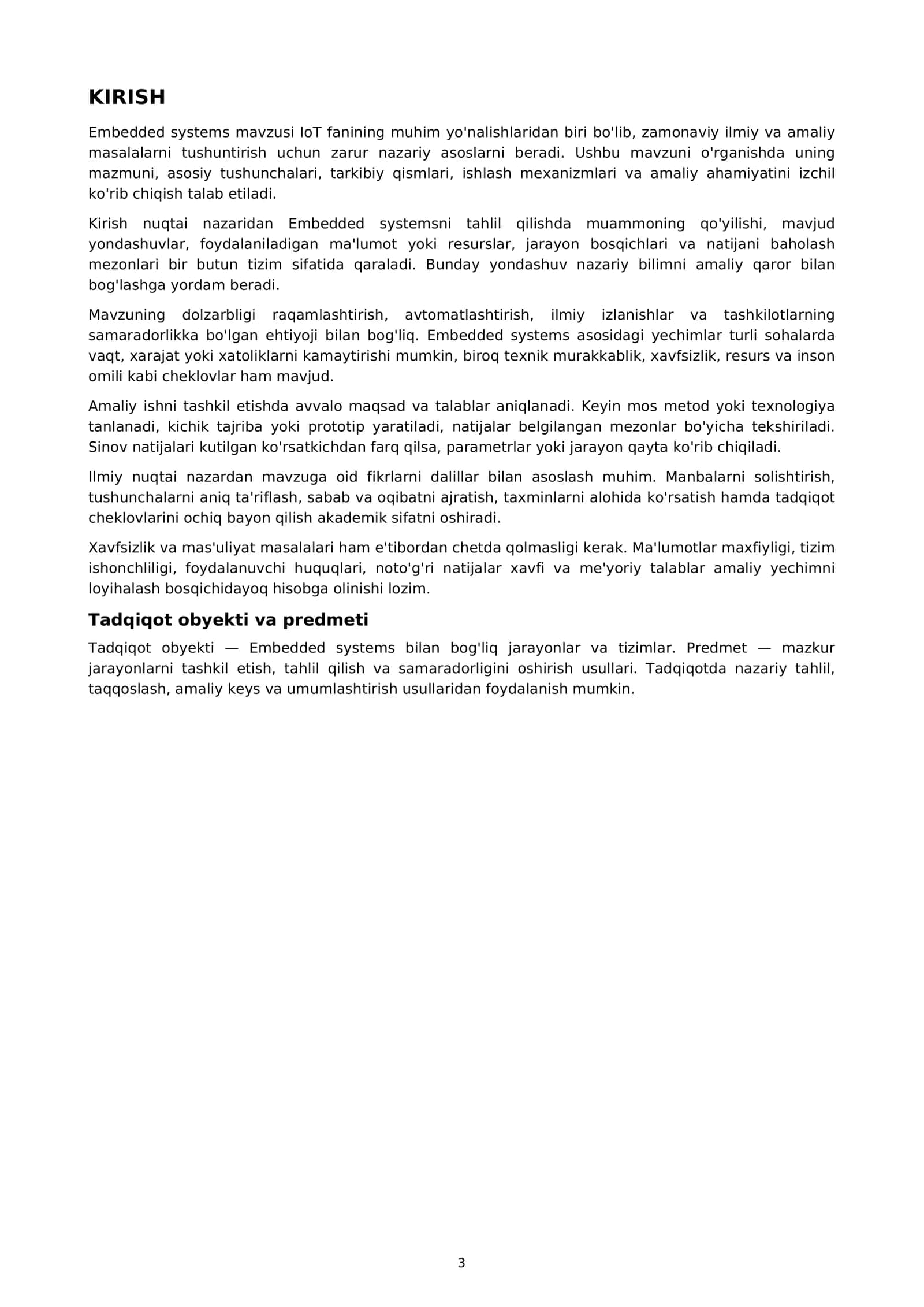 Embedded systems 3