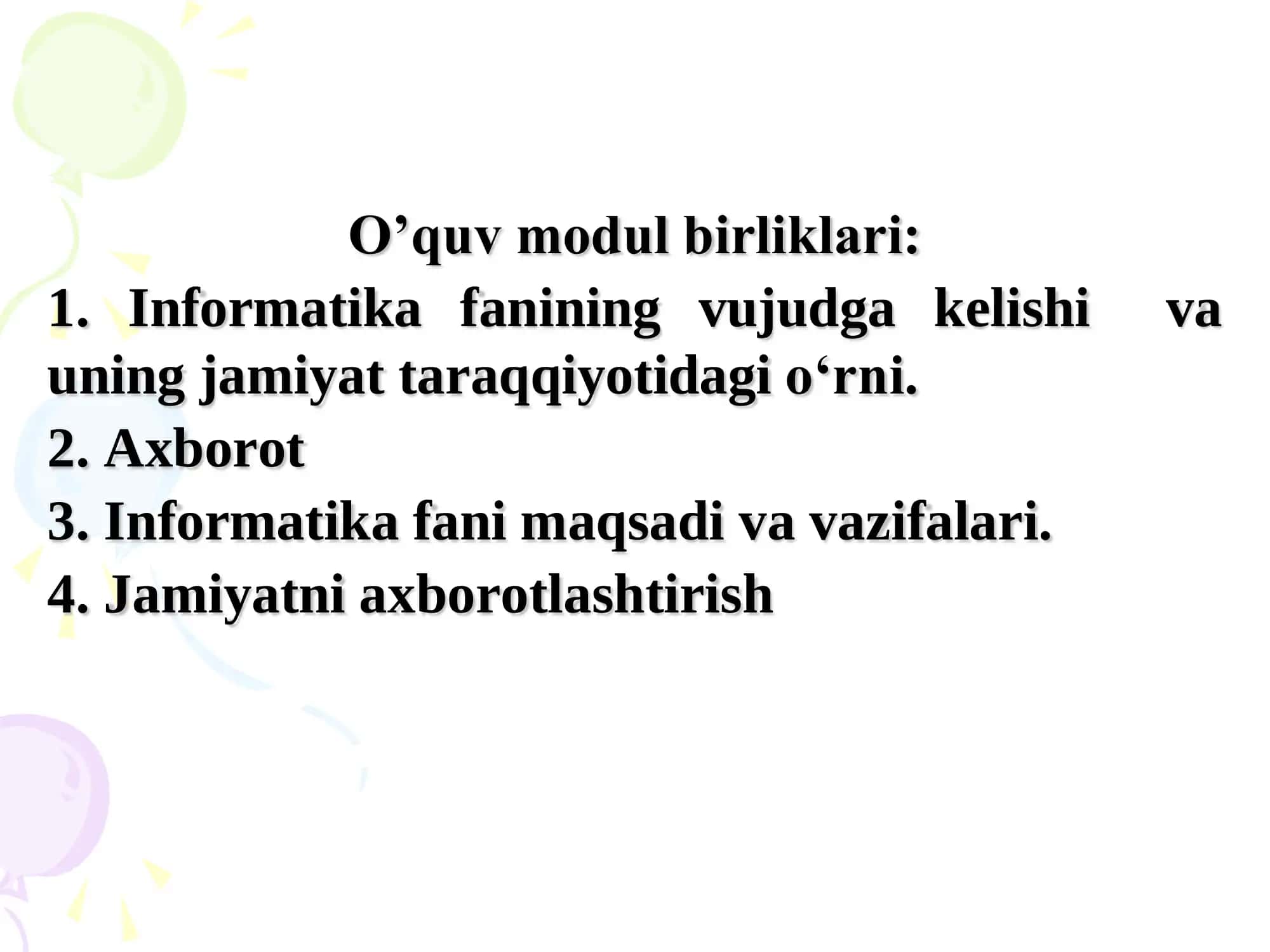 Informatika va axborot tеxnologiyalari 3