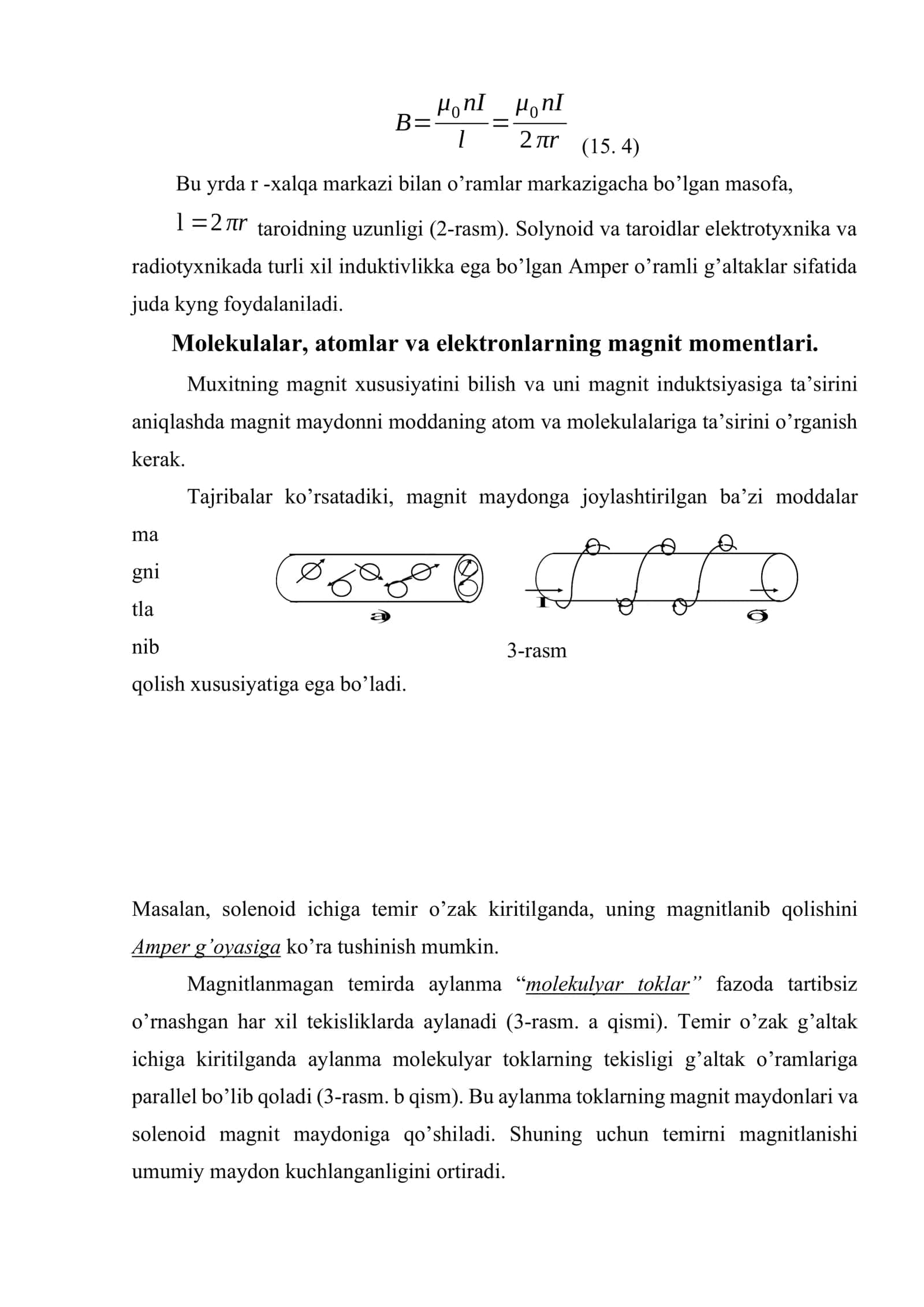 Magnit maydoni va moddaning magnit xossalari 3