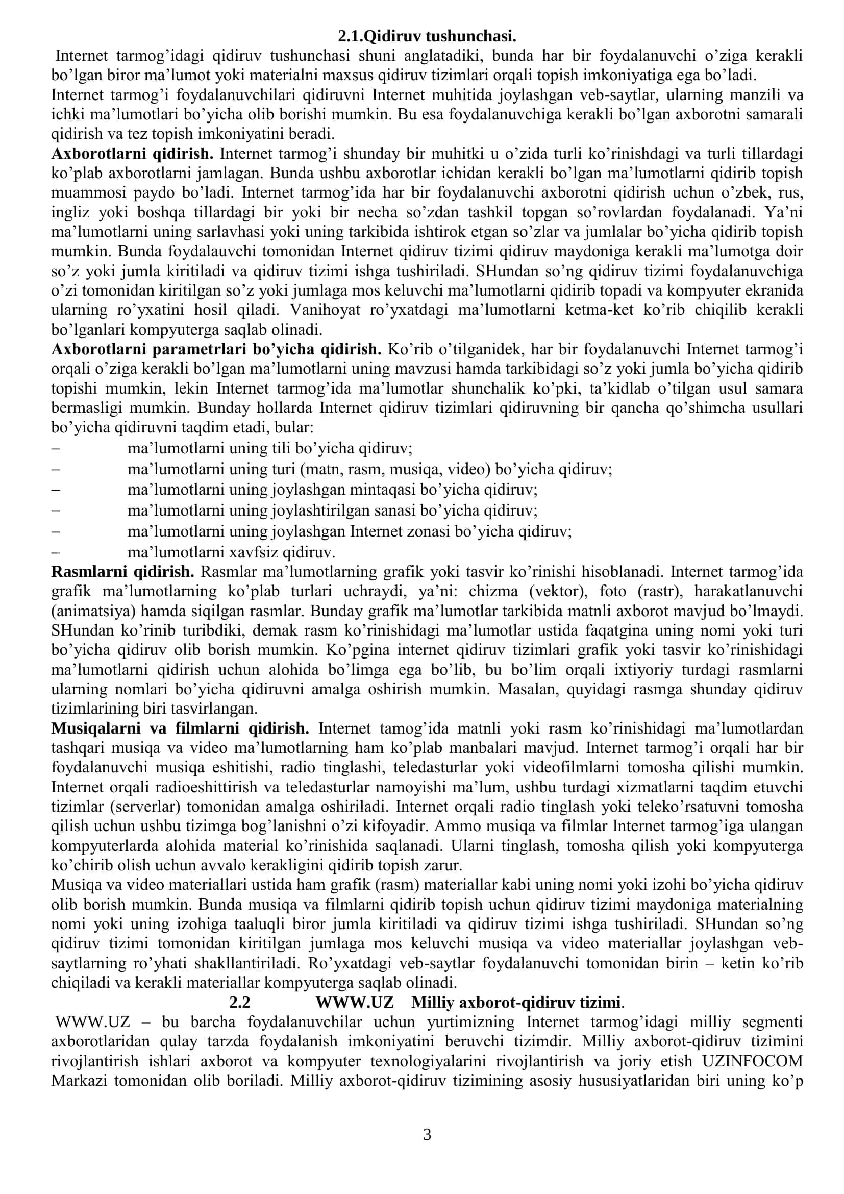 INTЕRNЕTDA AХBОRОT QIDIRUV TIZIMLARI 3
