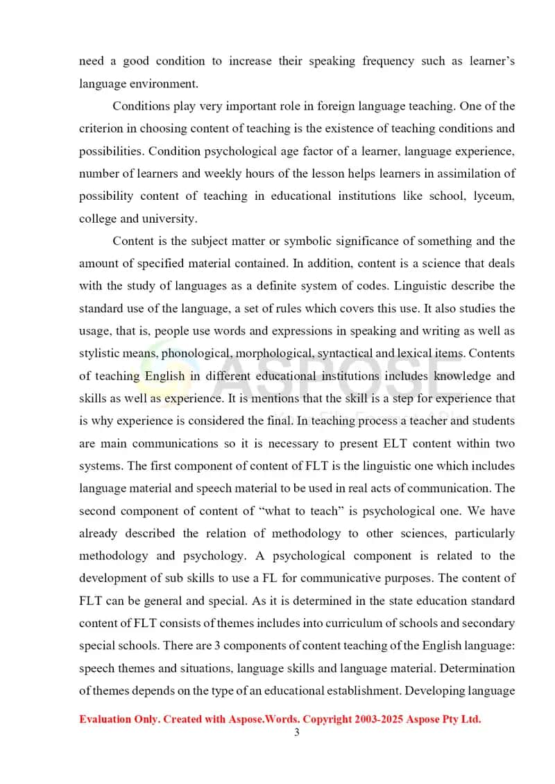 Psychological, linguistic and instructional bases of teaching English to young learners 3