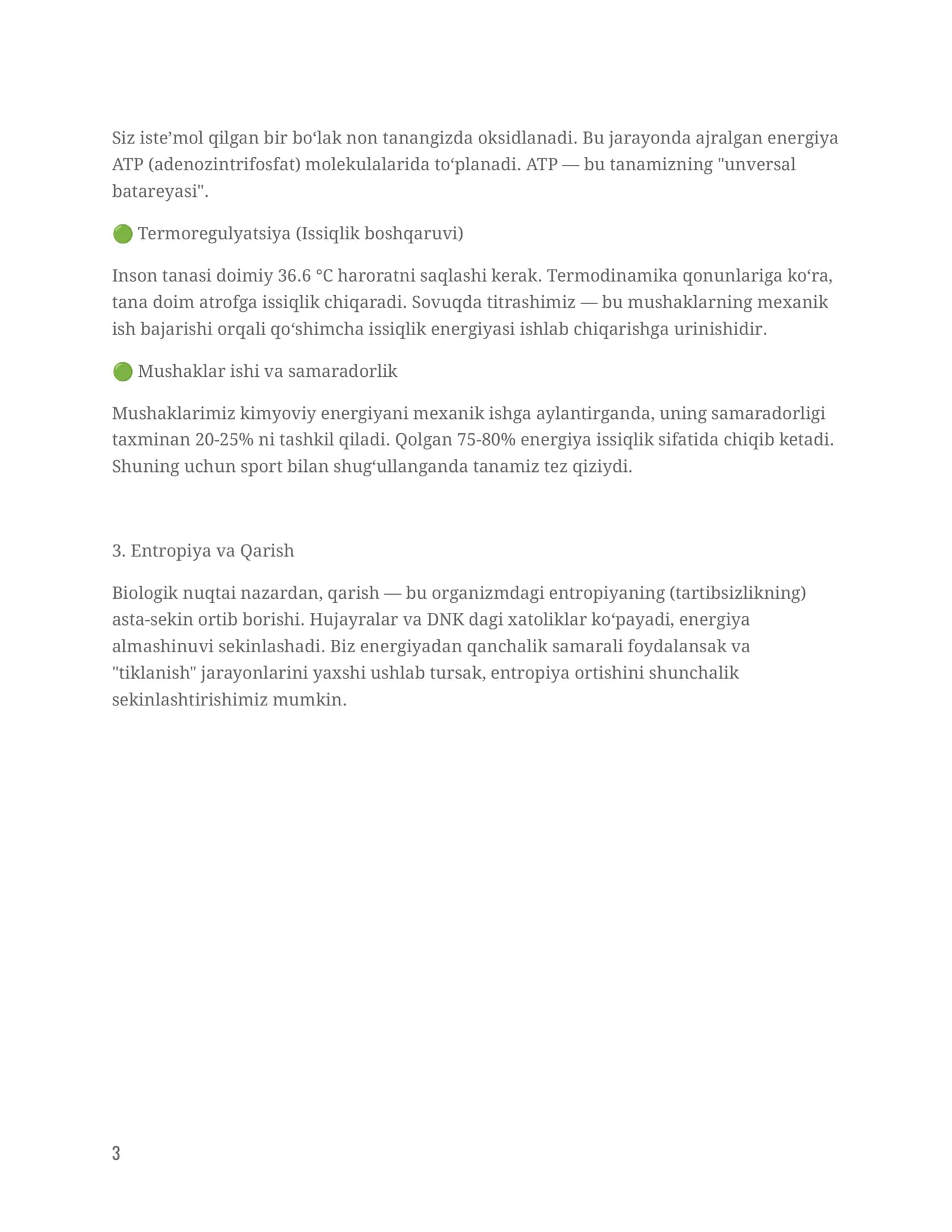 Biologik jarayonlar termodinamikasi 3