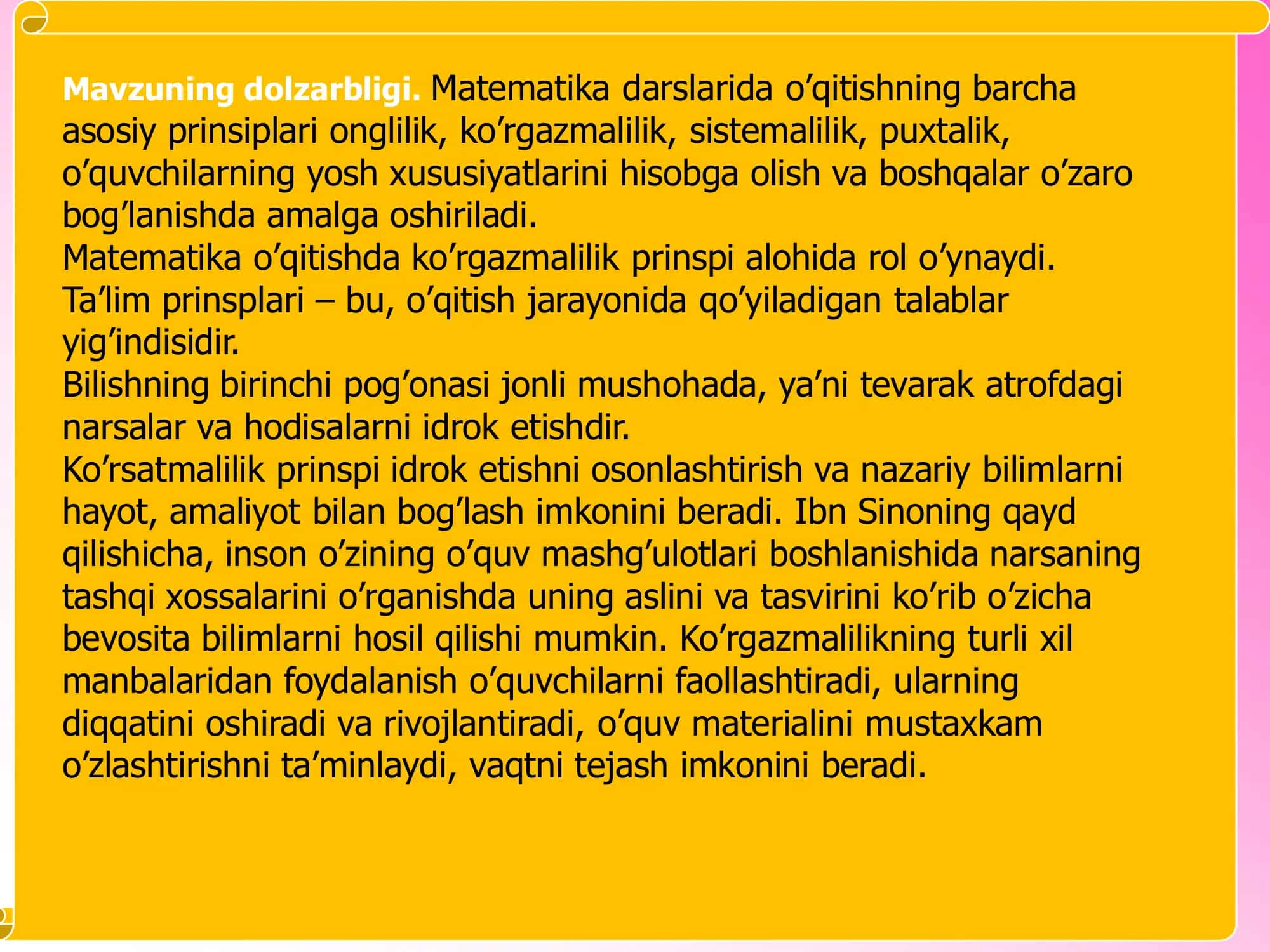 "MATEMATIKA O’QITISH METODIKASI" 3