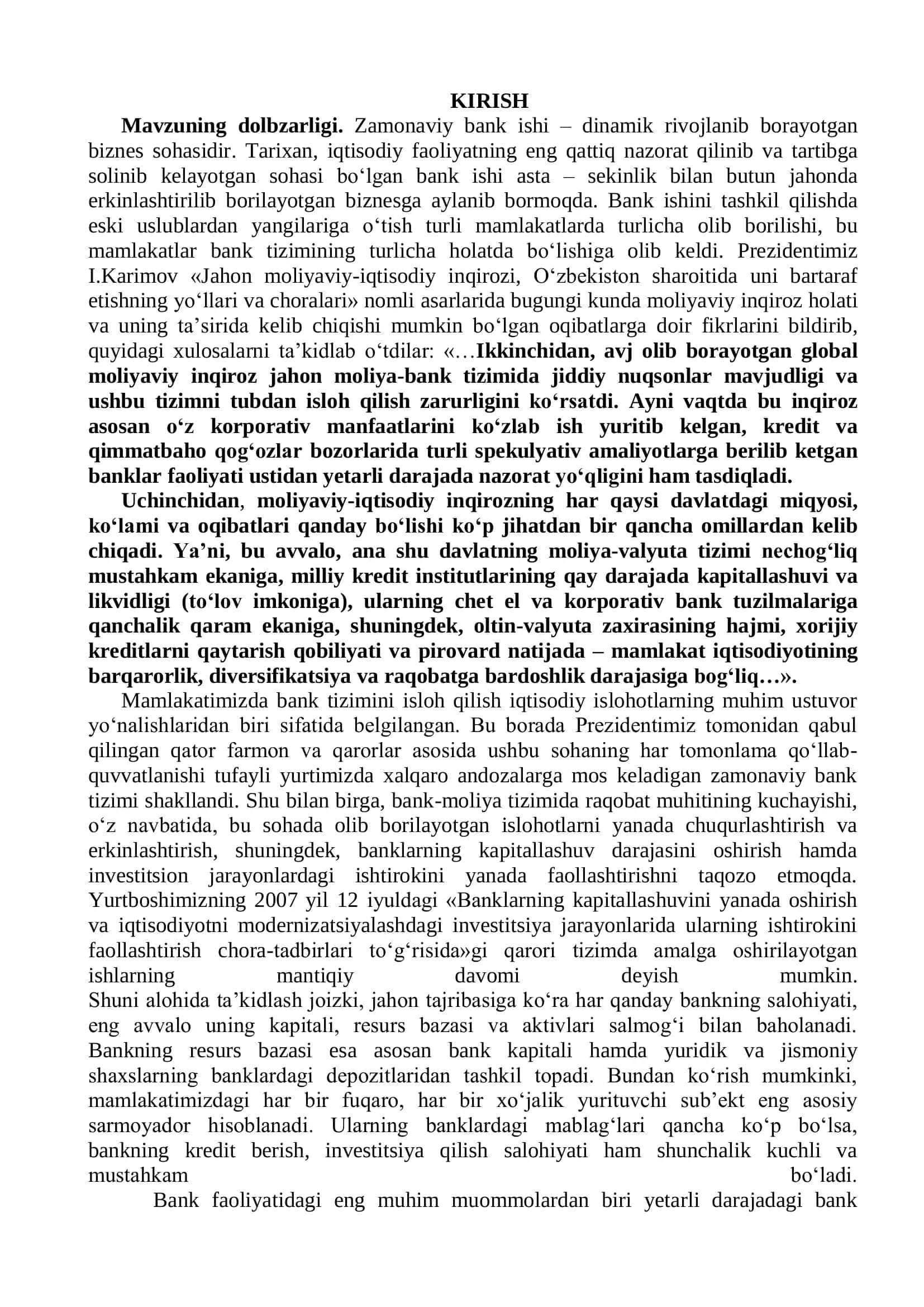 Study on increasing the capital and efficiency of banks during the world financial crisis 3