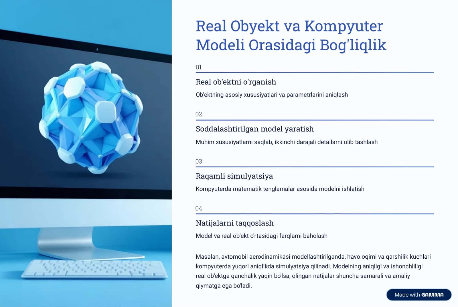 Kompyuter Modellashtirish: Nazariya va Amaliyot 3
