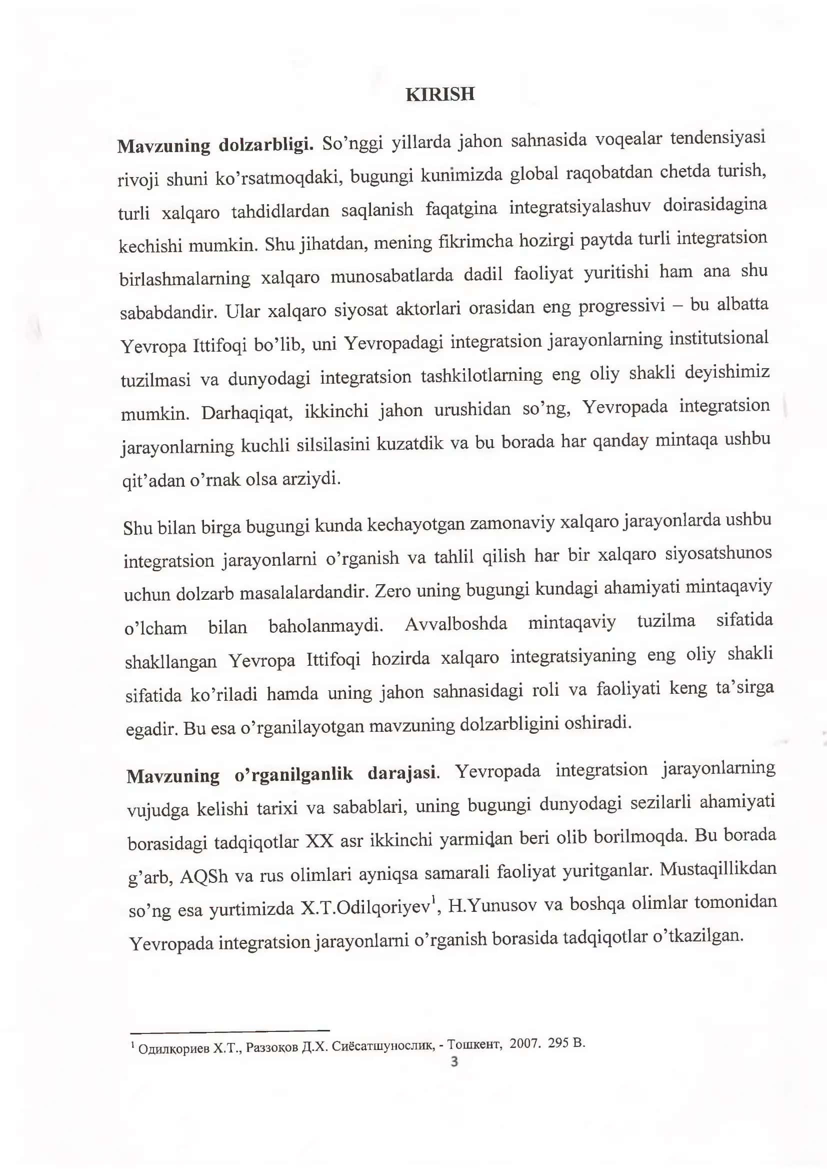 YEVROPADAINTEGRATSION JARAYONLARNING O’ZIGA XOS XUSUSIYATLARI 3