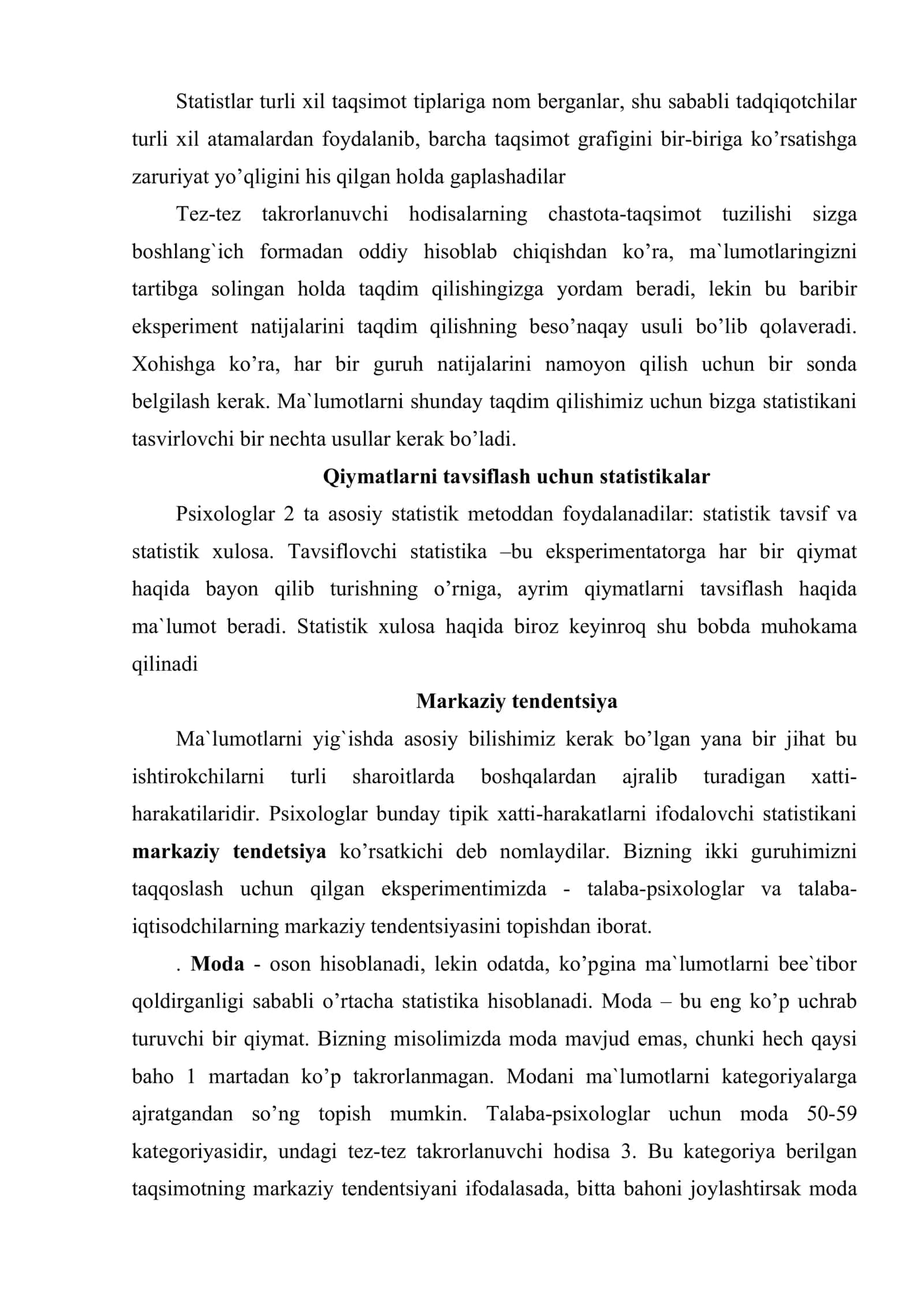 Eksperiment natijalar tahlili 3