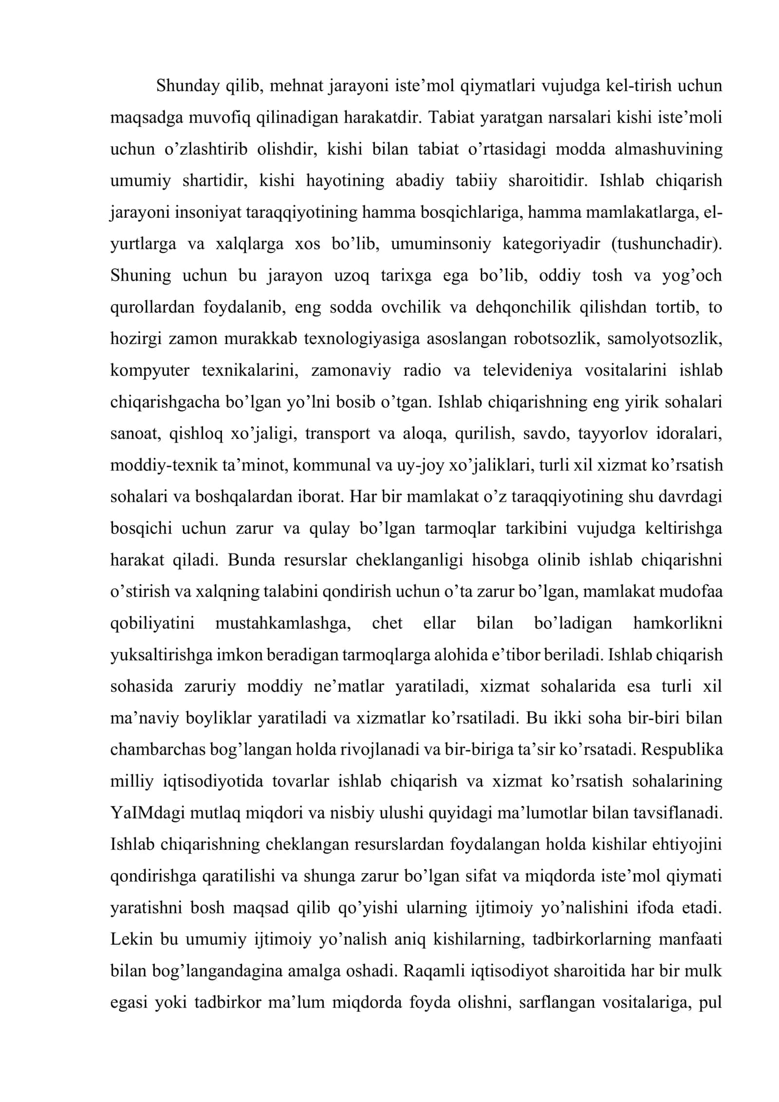 Real sektorda ishlab chiqarish jarayoni 3