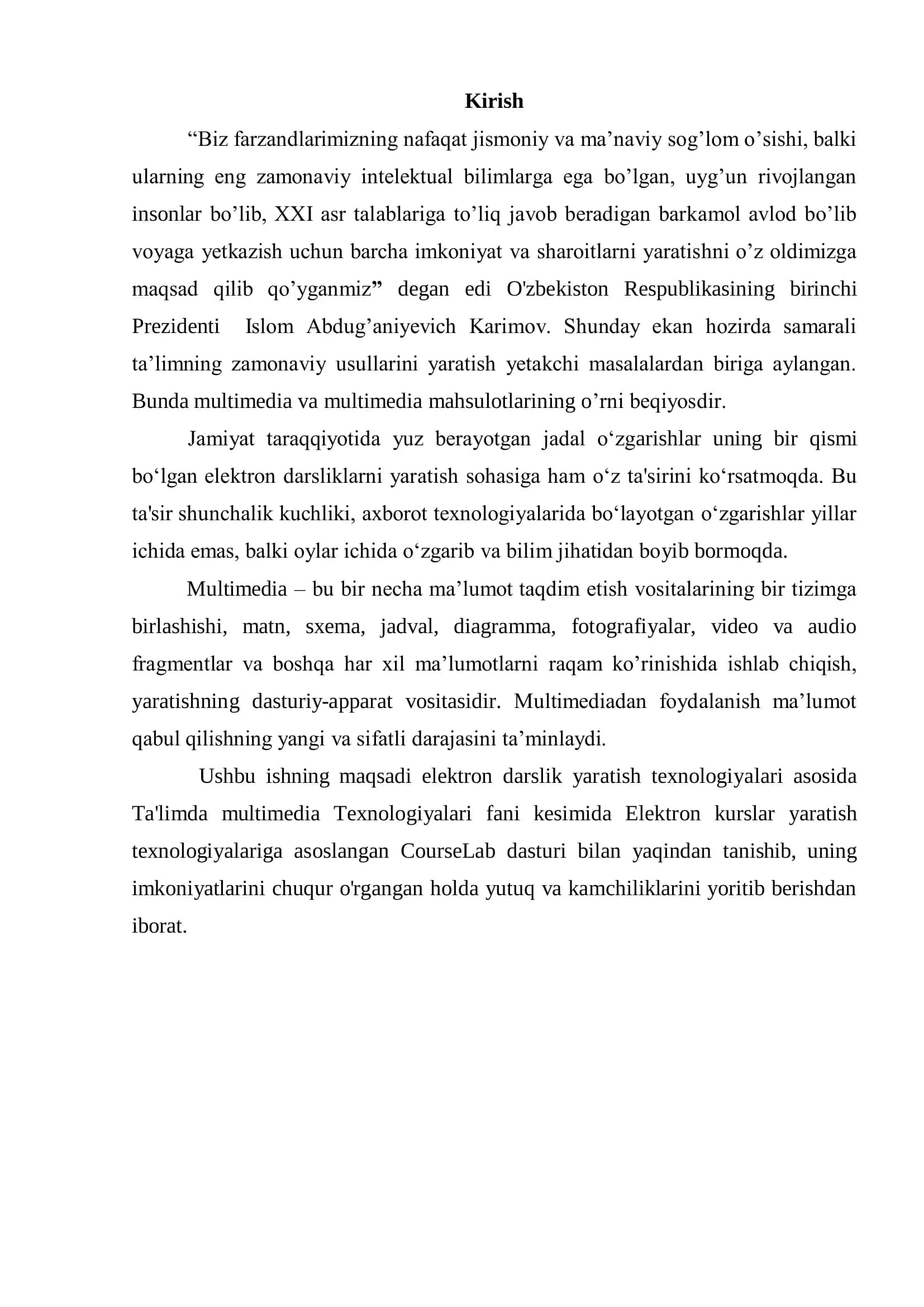 CourseLab dasturida ishlash texnologiyalari 3