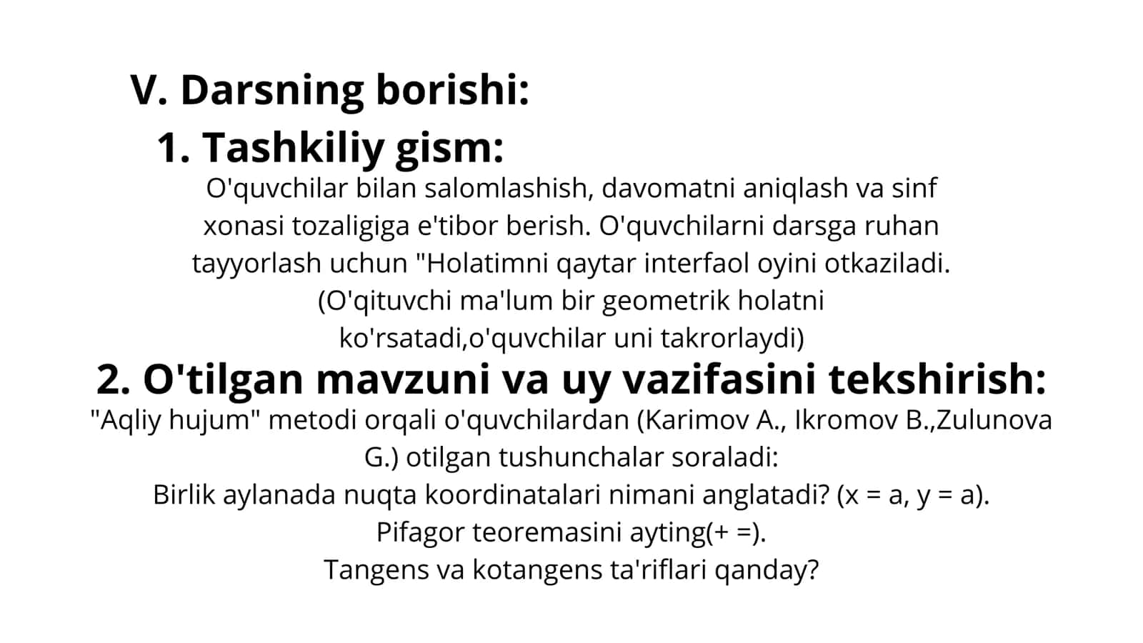 Asosiy trigonometrik ayniyatlar 3