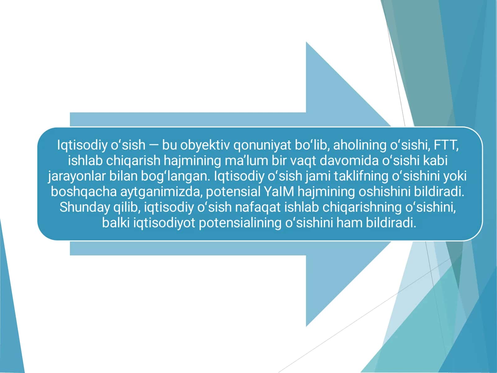 Iqtisodiy o`sish va uning modellari 3