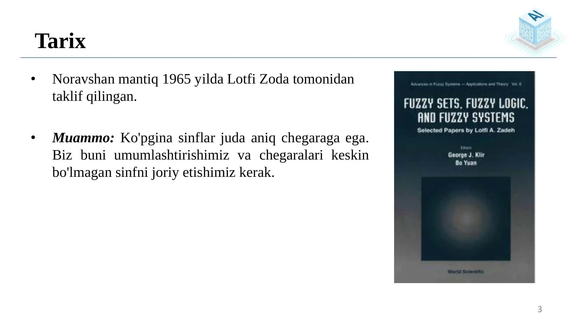 Noravshan mantiq nazariyasi 3