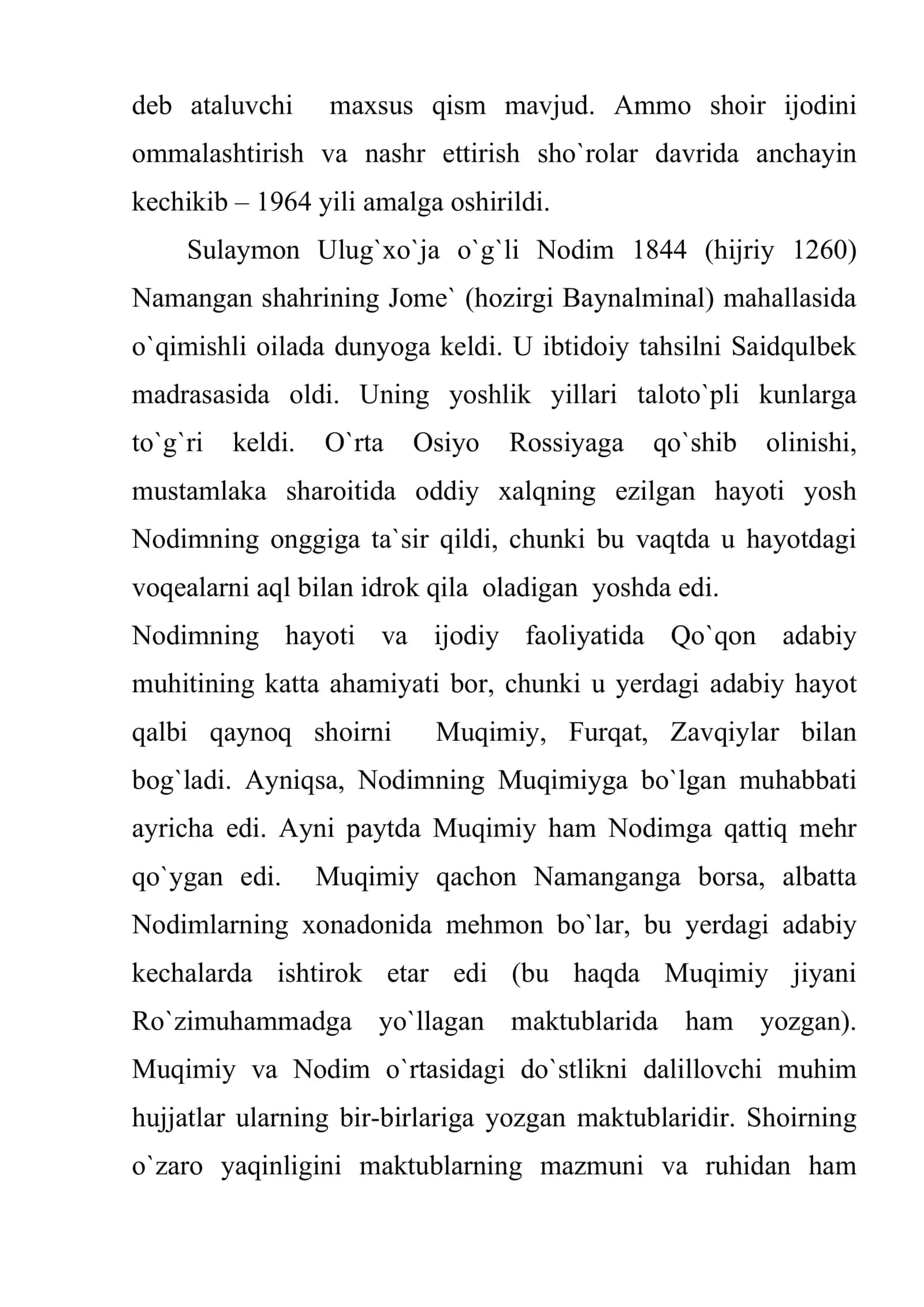 Nodim Namangoniy hayoti 3