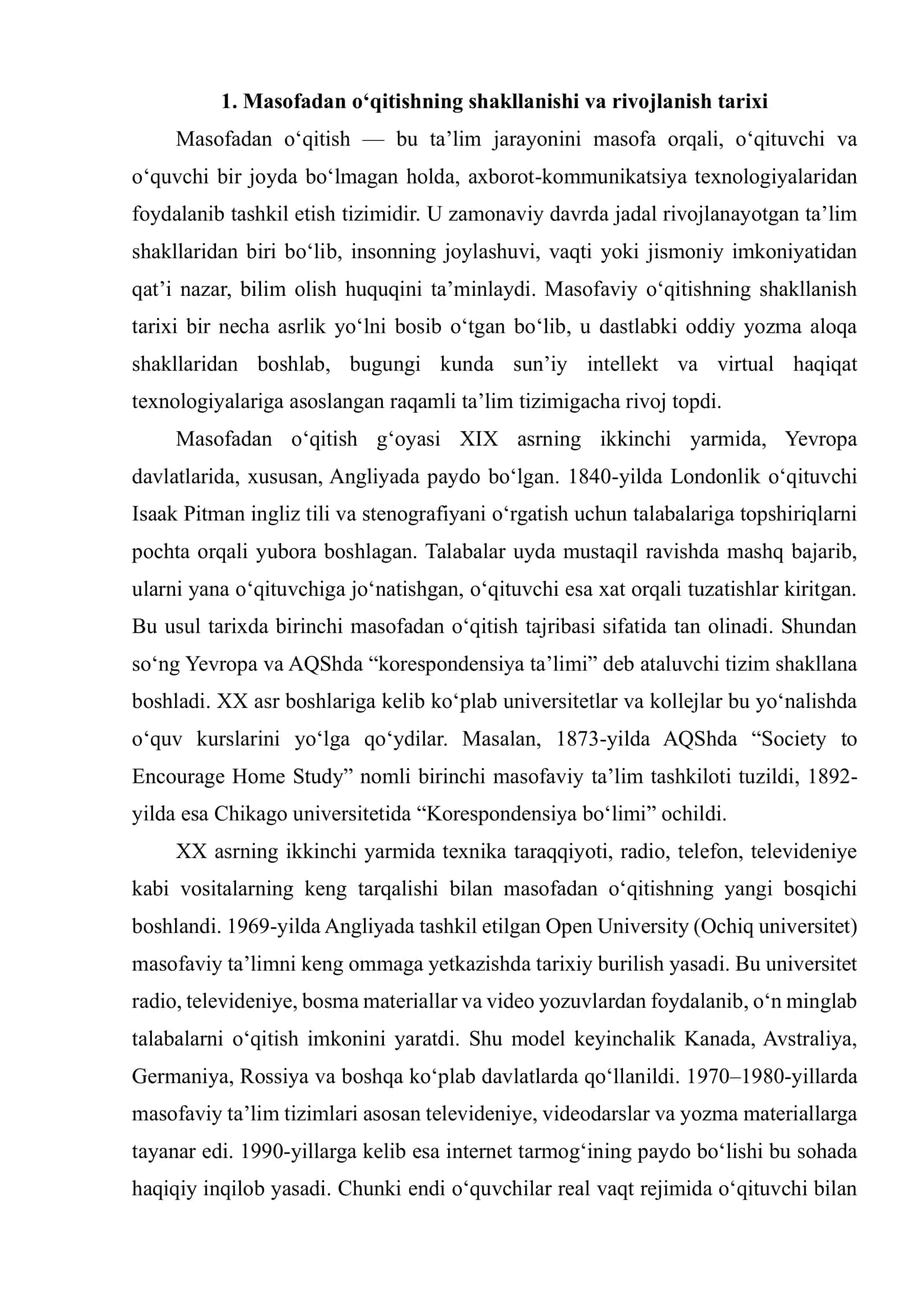 MASOFADAN OʻQITISH VA UNING ISTIQBOLLARI 3