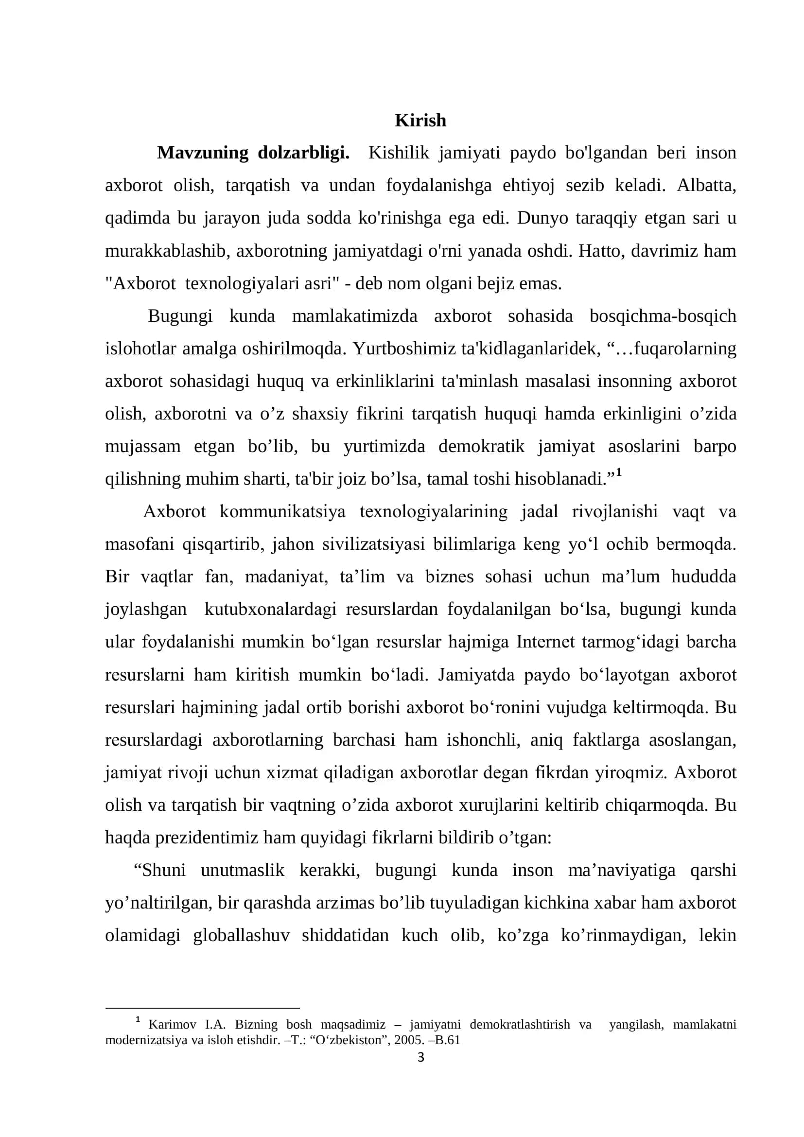 "SHAXSNI AXBOROT OLISH MADANIYATI" 3
