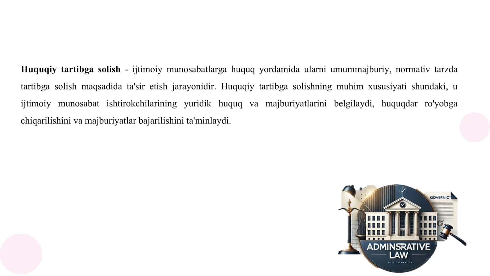 Huquqiy tartibga solish mеxanizmi 3
