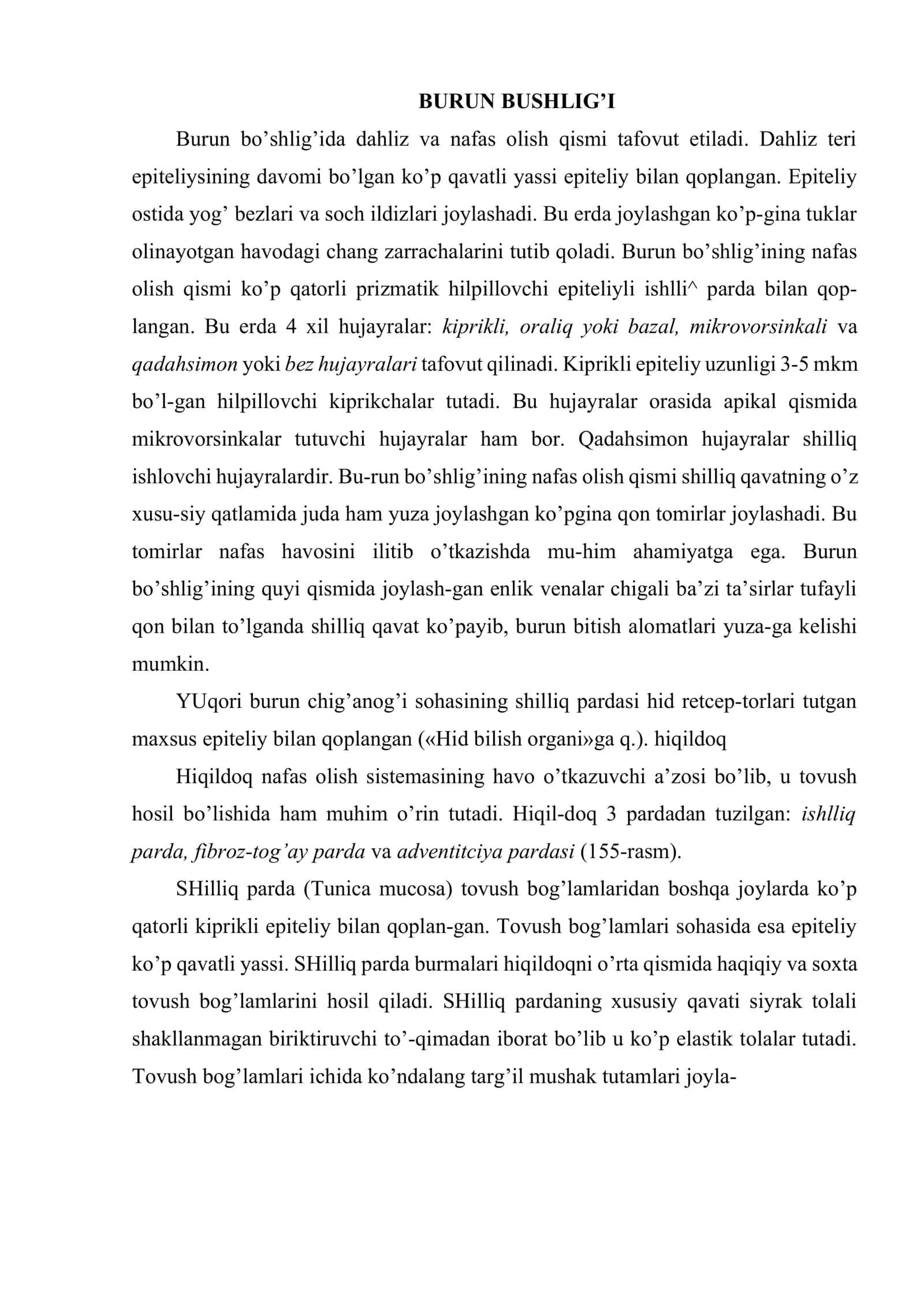 Nafas olish sistemasi (systema respiratorhim) 3