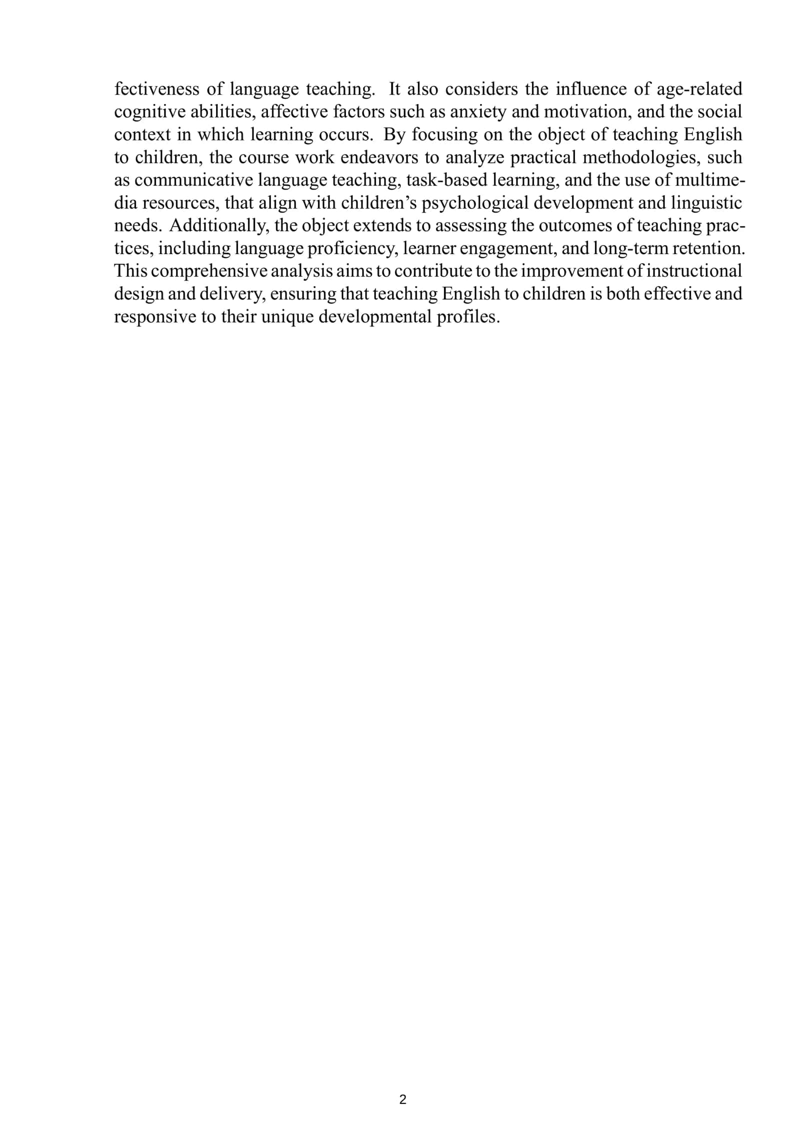 METHODOLOGIES FOR TEACHING ENGLISH TO CHILDREN 3