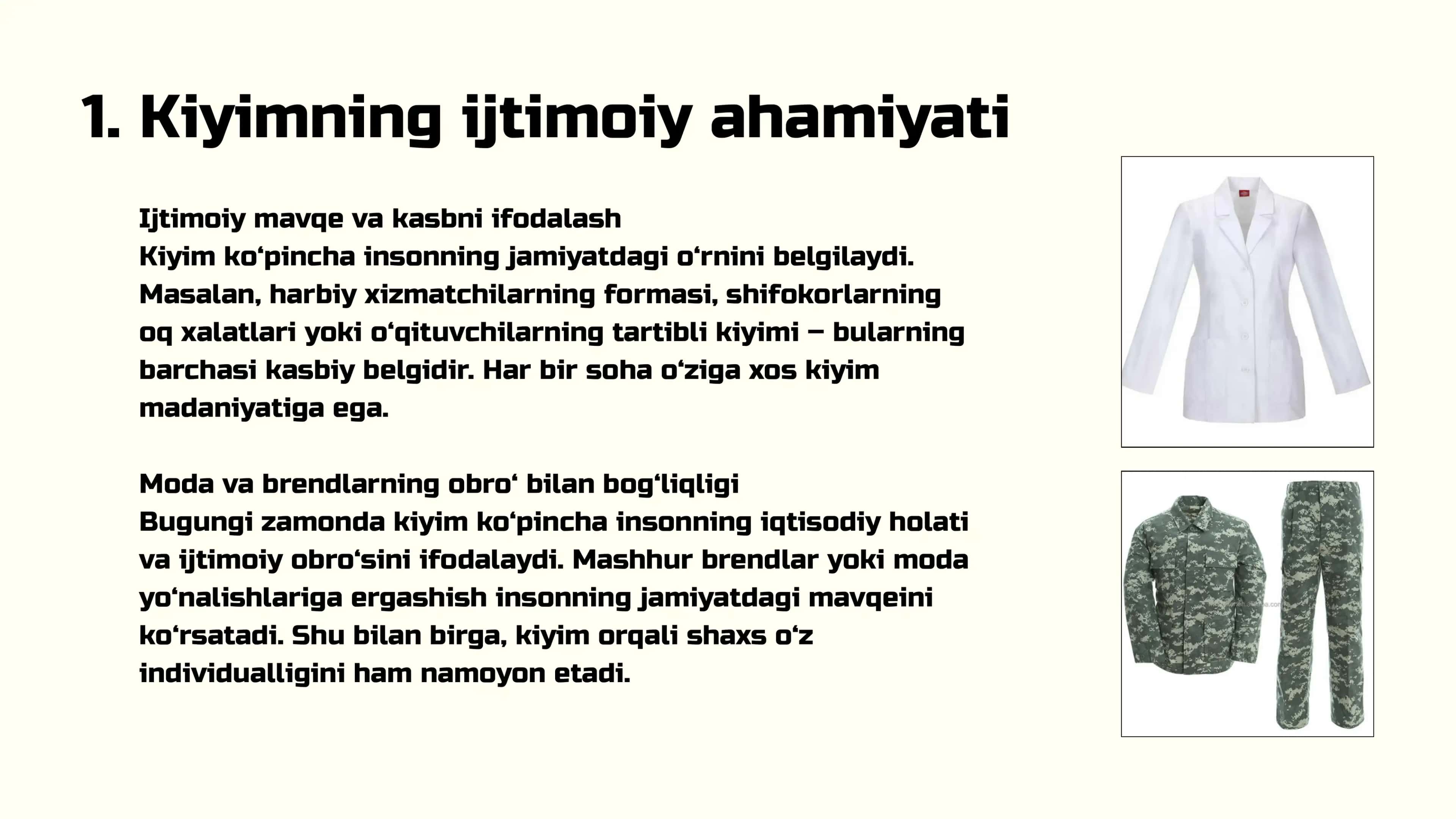 Kiyim turlarini ijtimoiy va madaniy ahamiyati 3