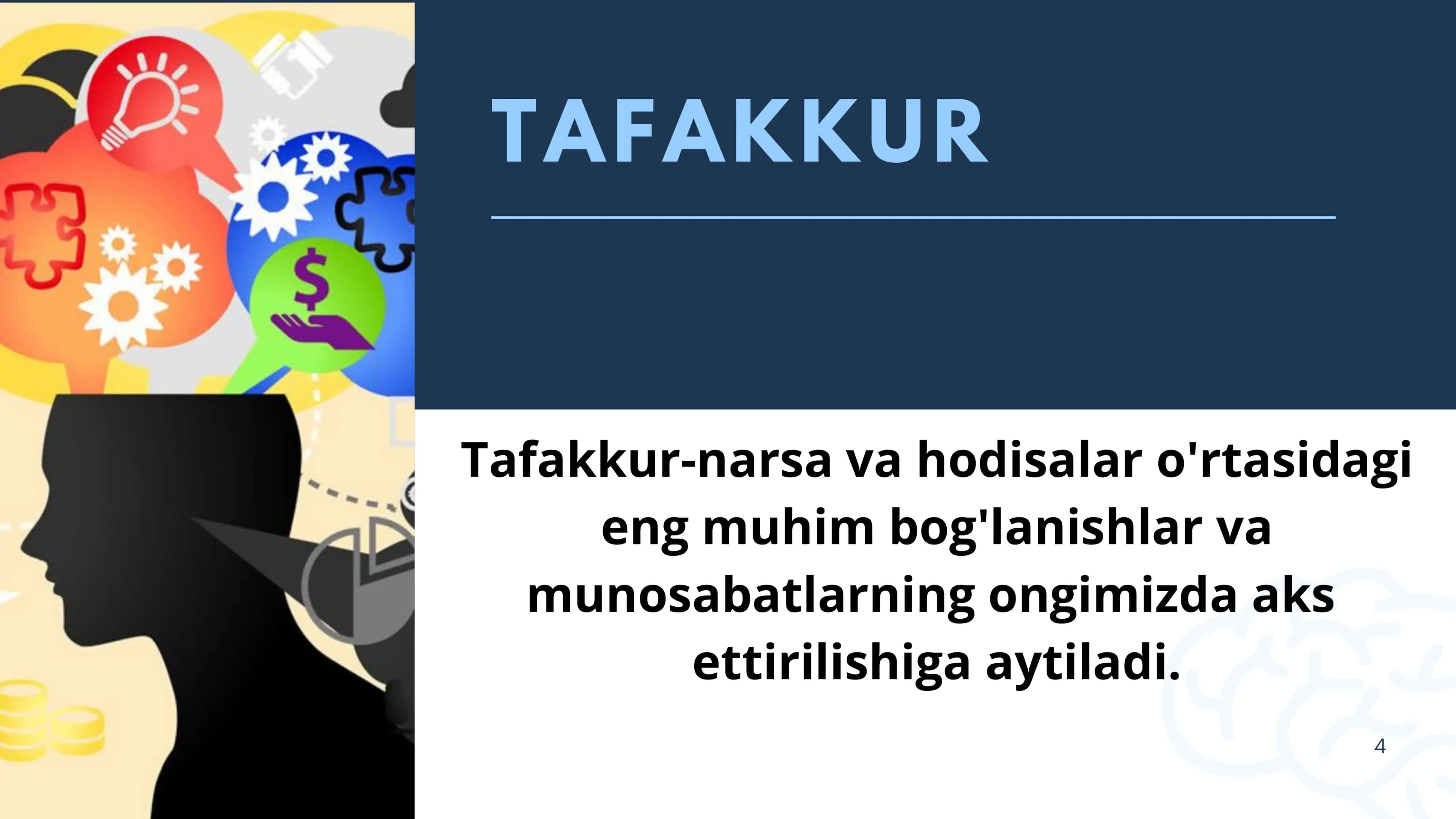 Taqdimot, tafakkur operatsiyalari 3
