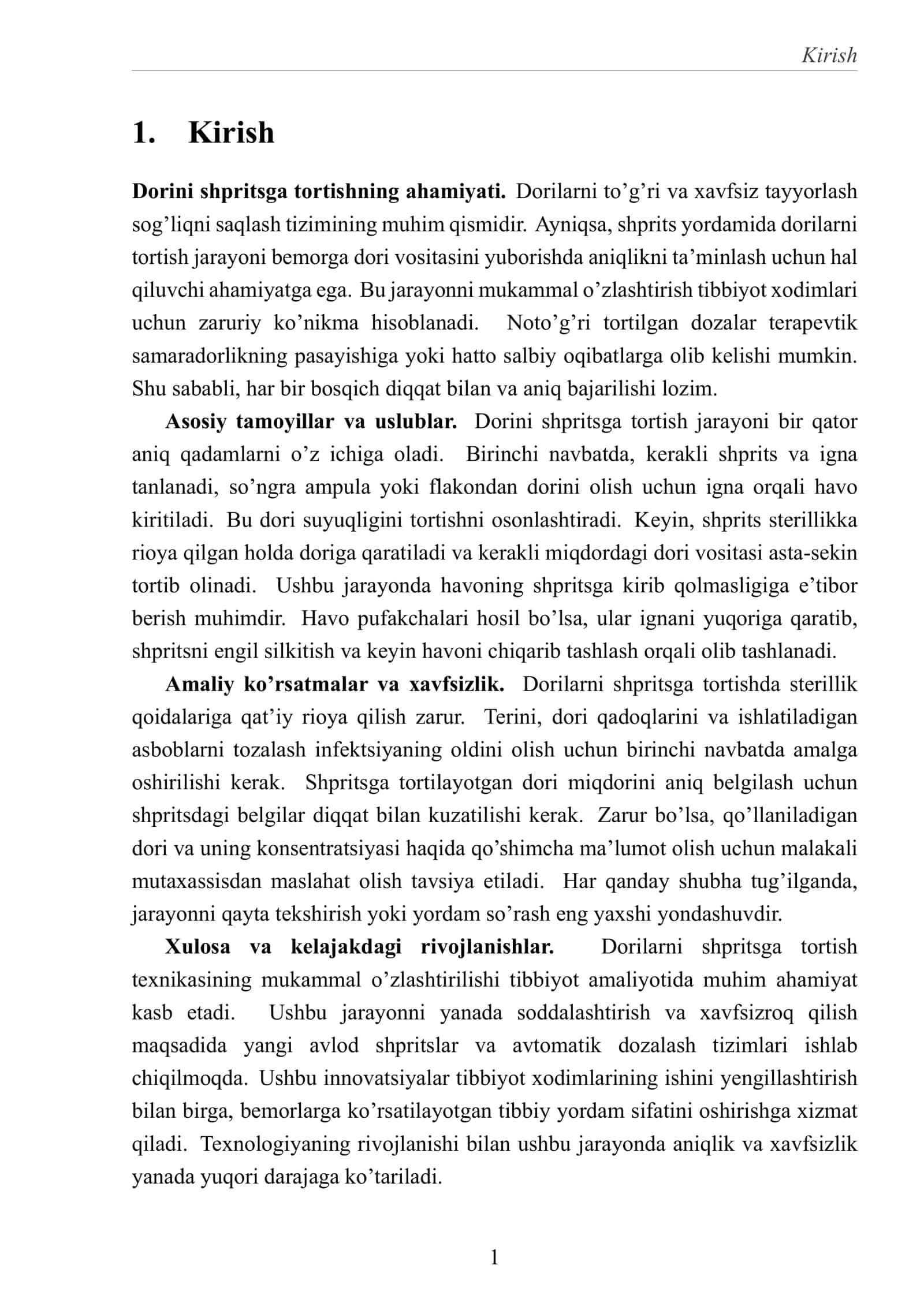 ”Dorilarni shpritsga tortish texnikasi ” 3