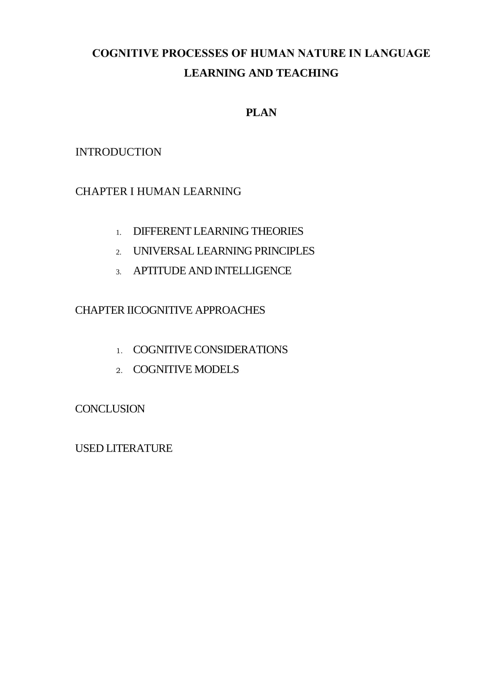 COGNITIVE PROCESSES OF HUMAN NATURE IN LANGUAGE LEARNING AND TEACHING 3