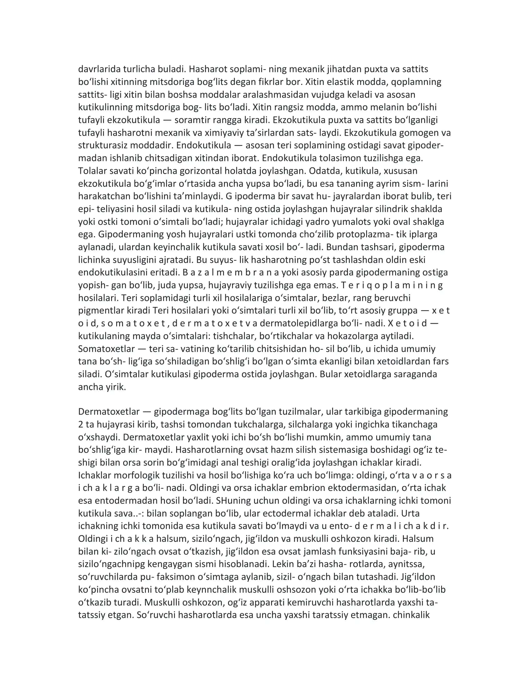 HASHAROTLARNING ANATOMIYASI 3