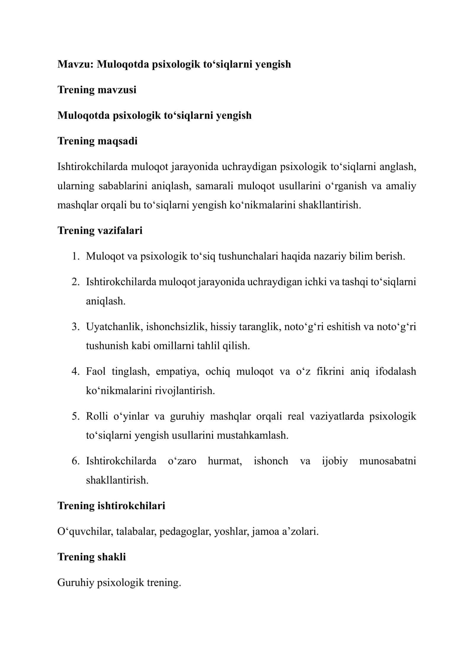 Muloqotda psixologik to‘siqlarni yengish 3